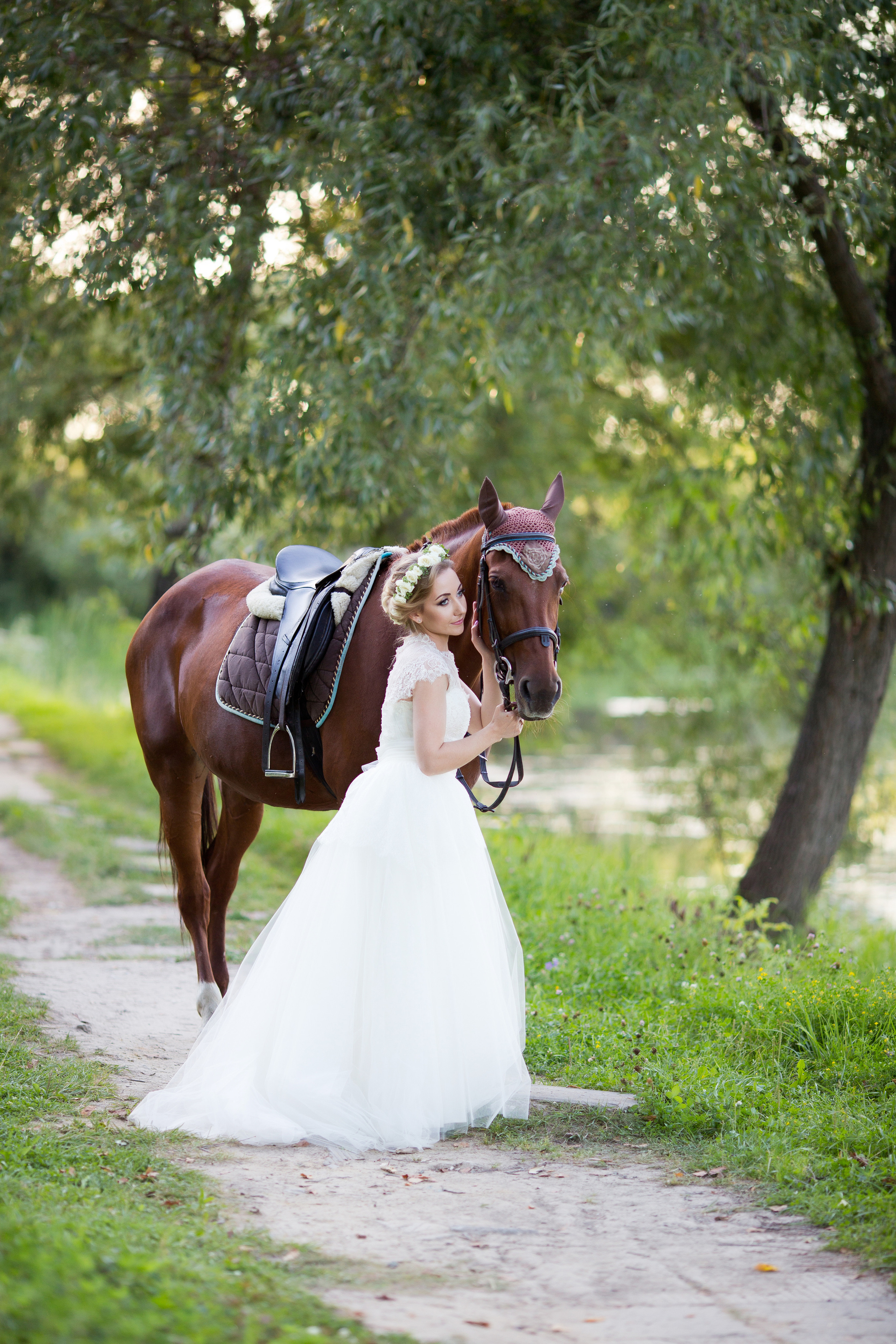 Свадебная фотосессия с лошадью. Фотограф Москва I Чехов Вероника Долинская