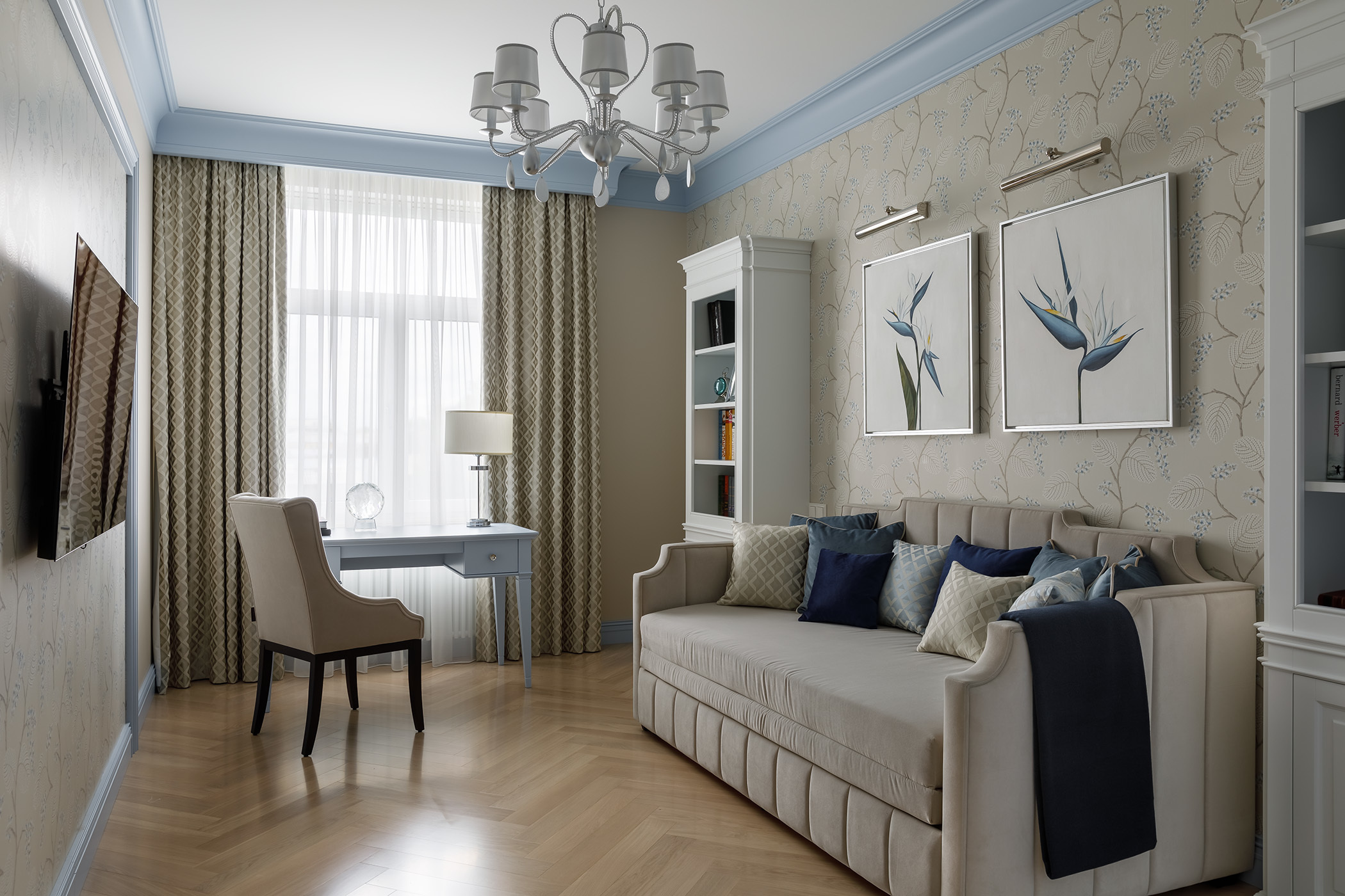 Гостевая комната неоклассика