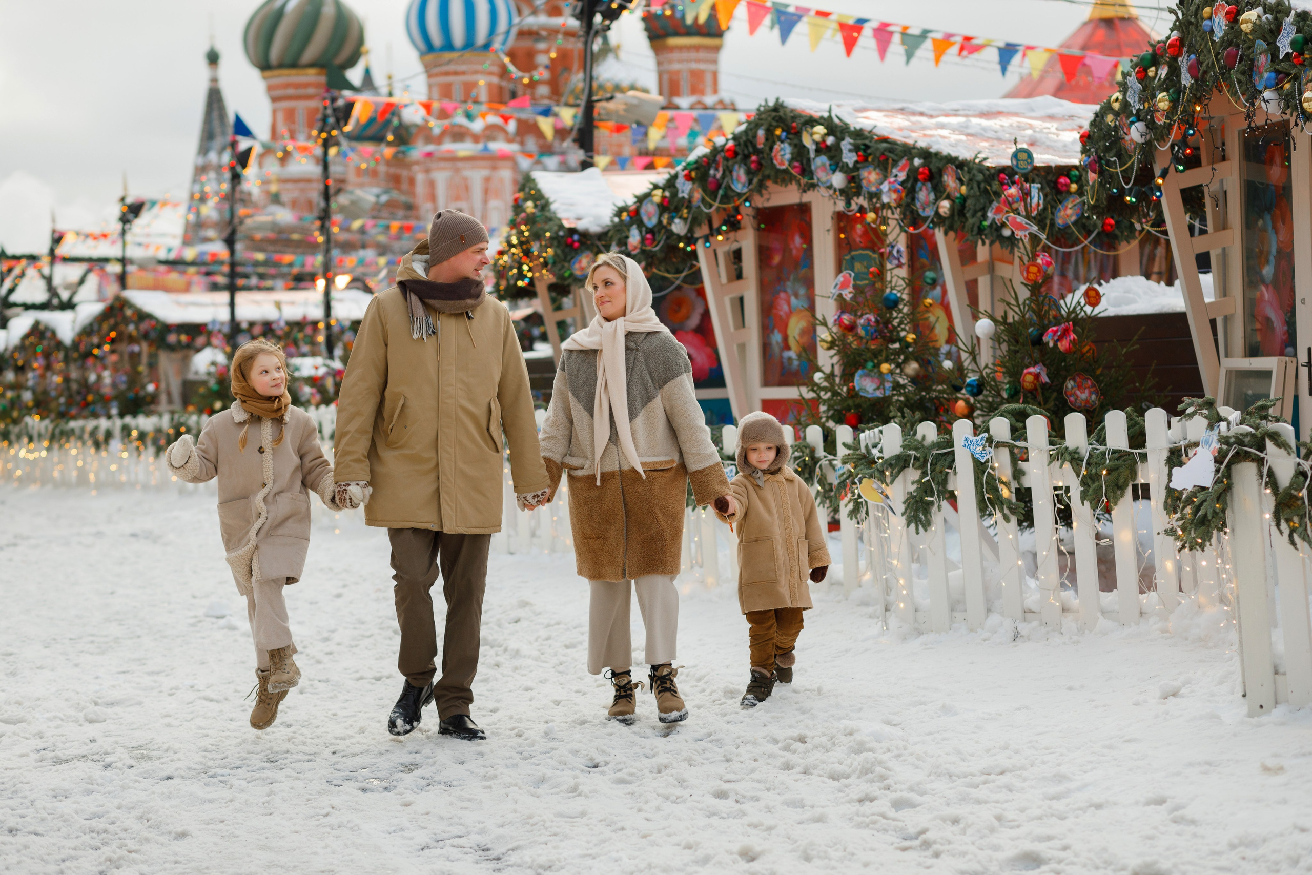 Новогодняя прогулка по Москве. Портретный и семейный фотограф в Москве Стаховская Елена