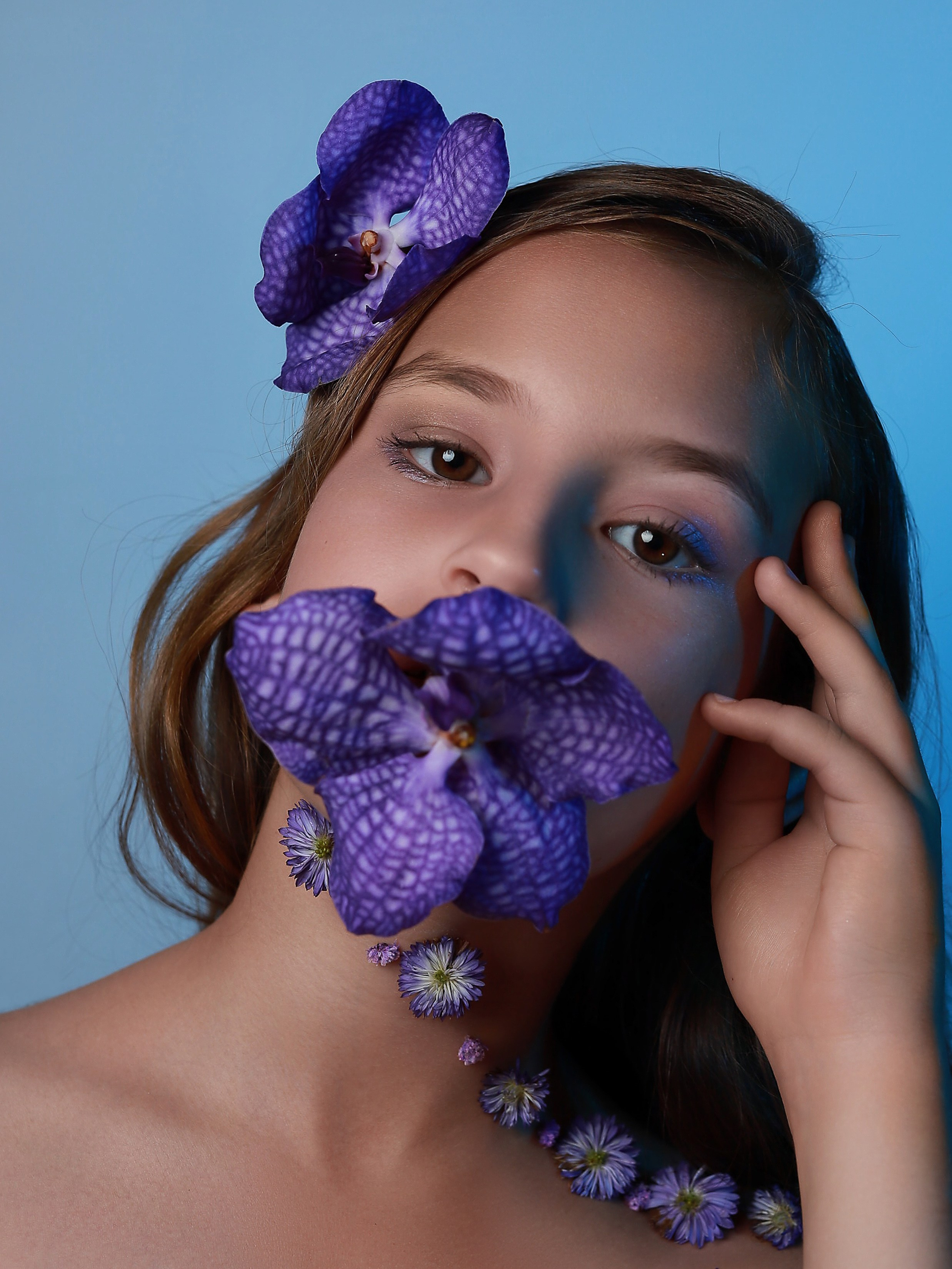 Портреты с цветами. Фотограф Юлия Мальцева