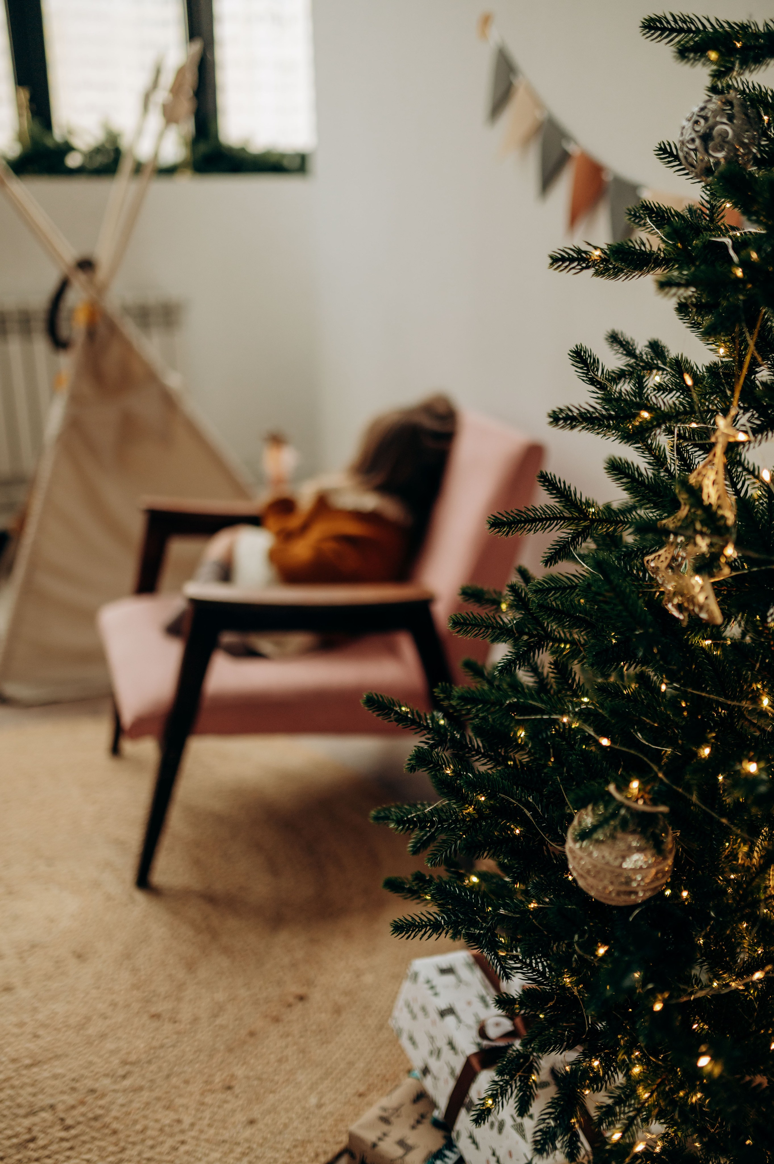 Семейная новогодняя фотосессия в студии. Семейный фотограф в Домодедово и Москве Елена Пичугина