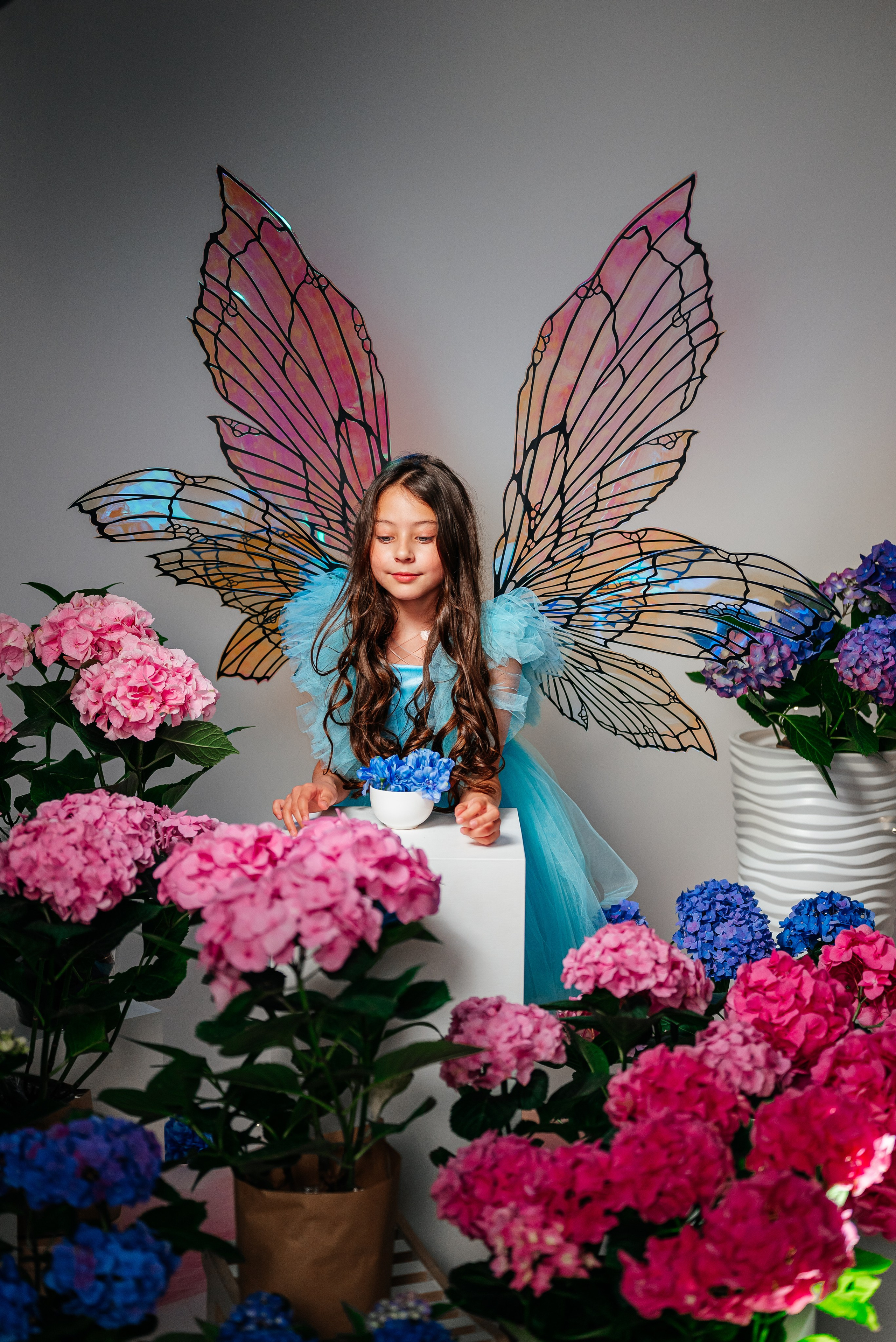 Вероника и гортензии. Семейный фотограф в Краснодаре