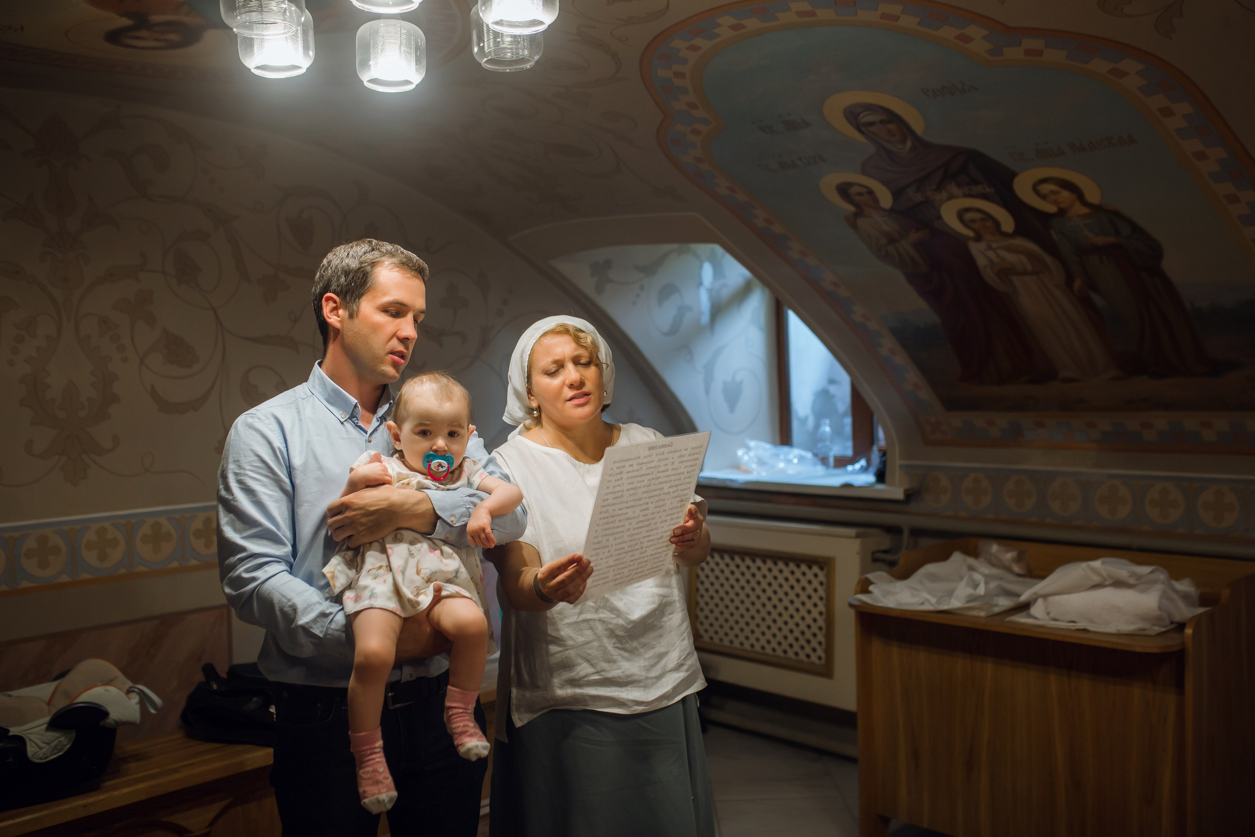 Крещение Любы. Фотограф на Крещение, семейный фотограф в Москве