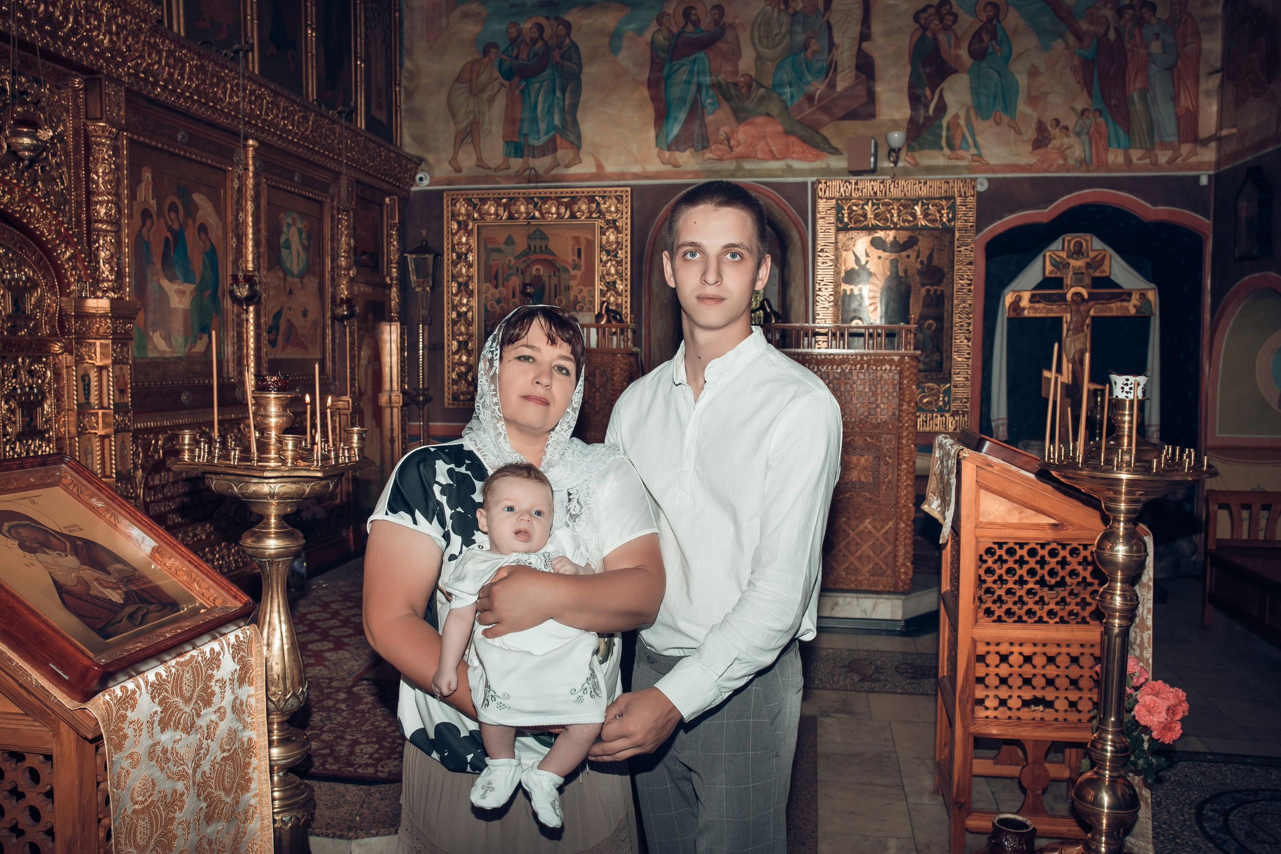 Таинство Крещения Матвея. Спасо-Преображенский храм (Спаса на Яру). Семейный фотограф в Рязани и Рязанской области