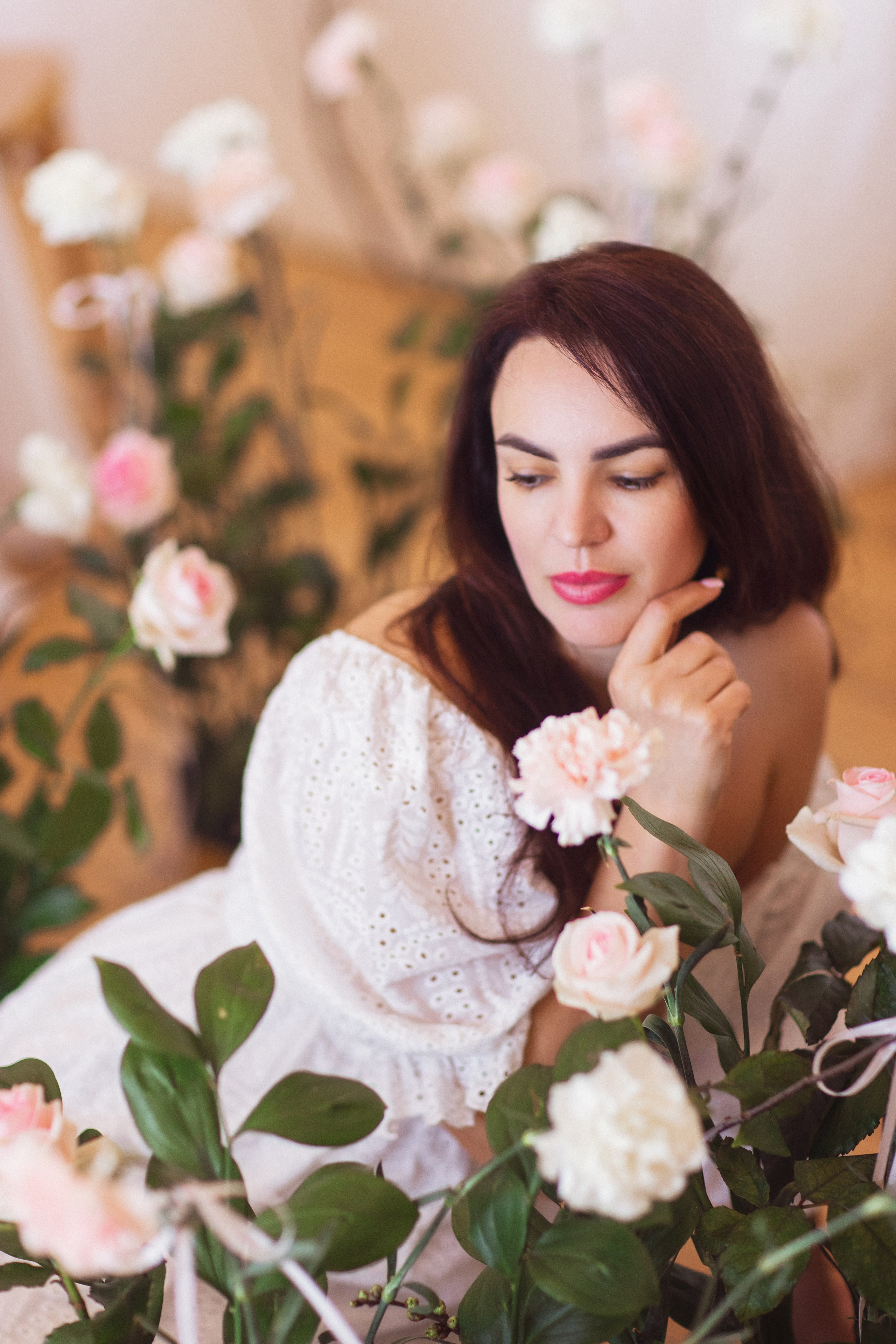 Фотосессия с живыми цветами в фотостудии г. Краснодар. Семейный и детский фотограф в Краснодаре Анна Трашкова