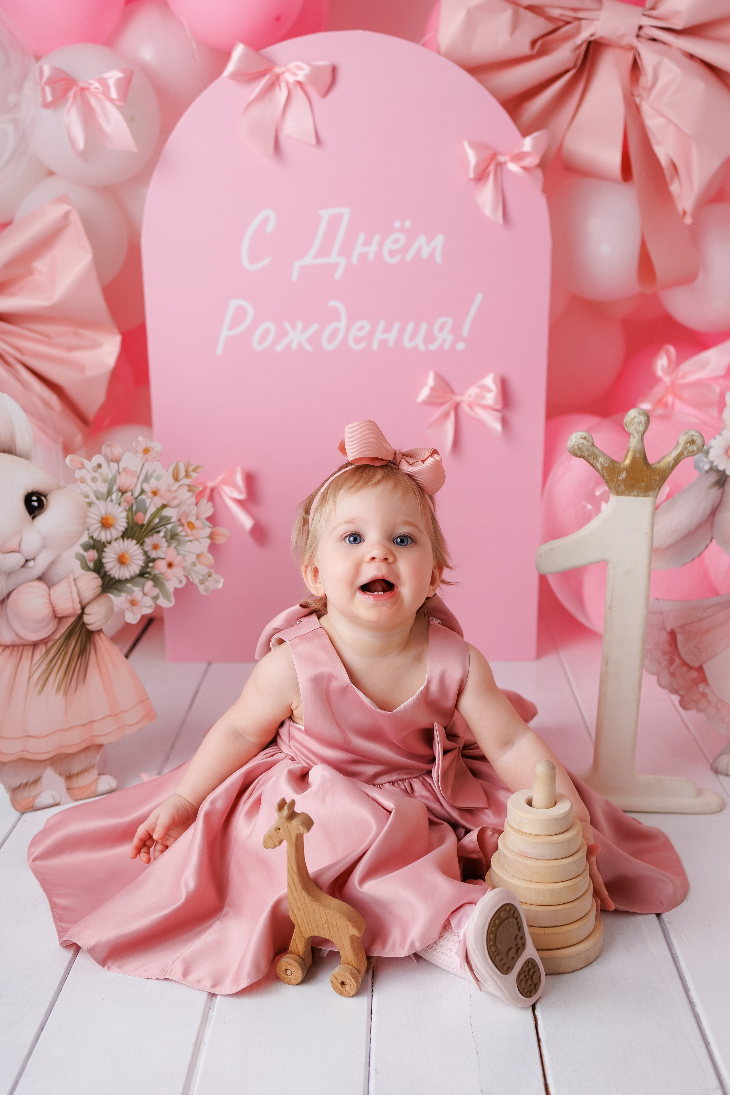 Юлечке 1 годик. Фотограф новорожденный малышей Новосибирск