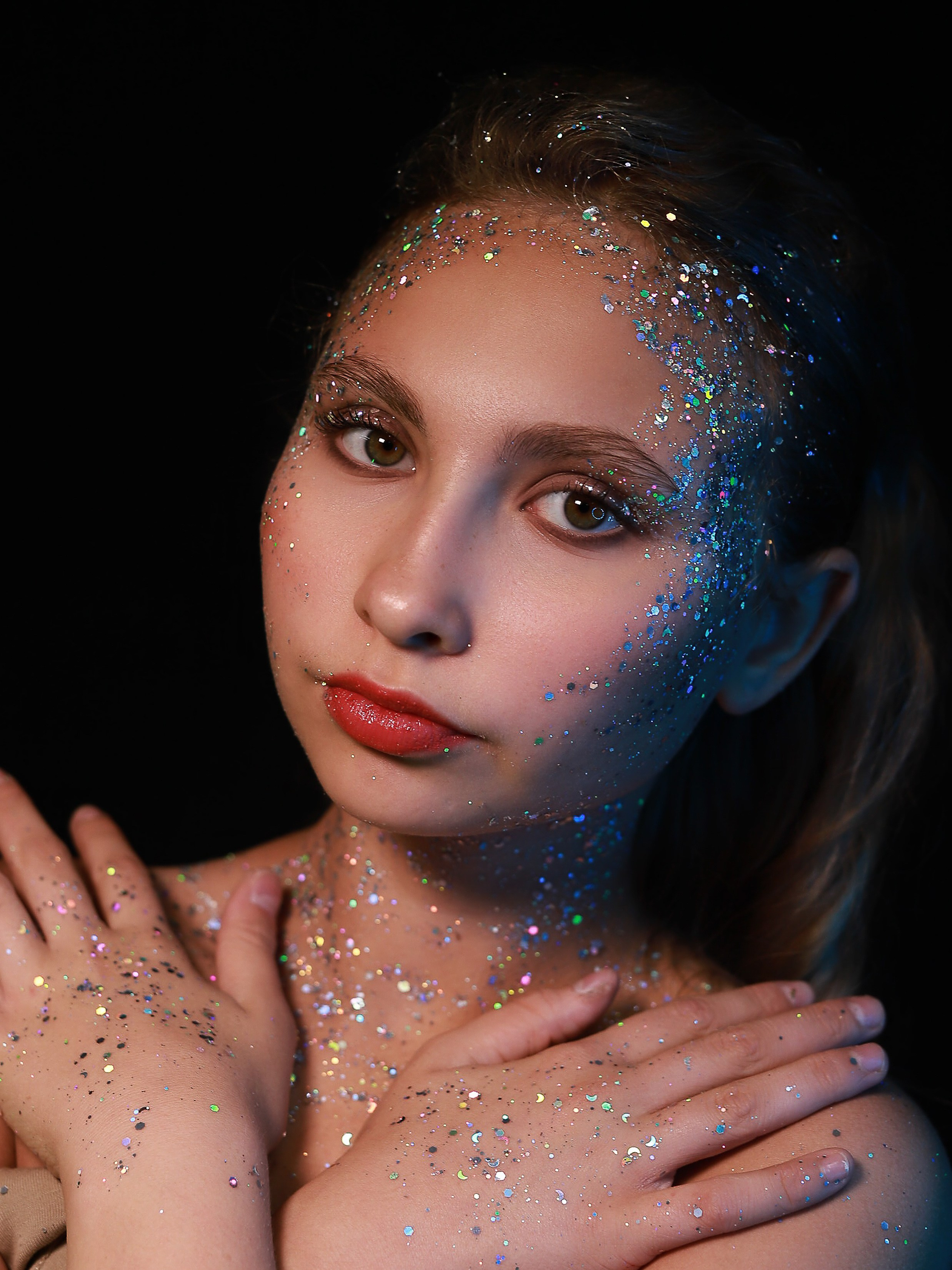 Портреты с глитер. Фотограф Юлия Мальцева