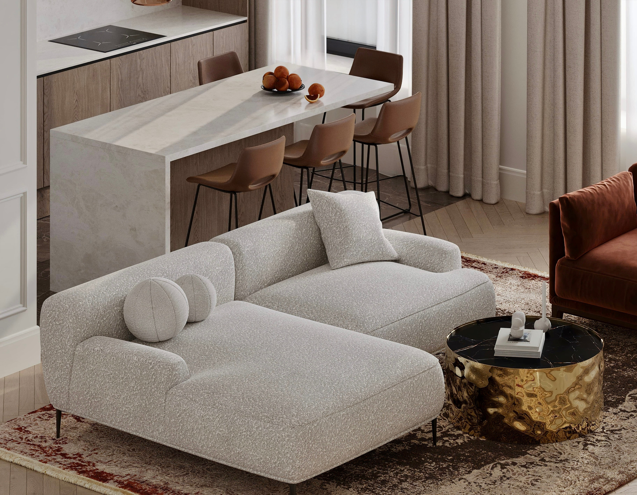 Нагатино Айленд 85 м². 3D Визуализация интерьера