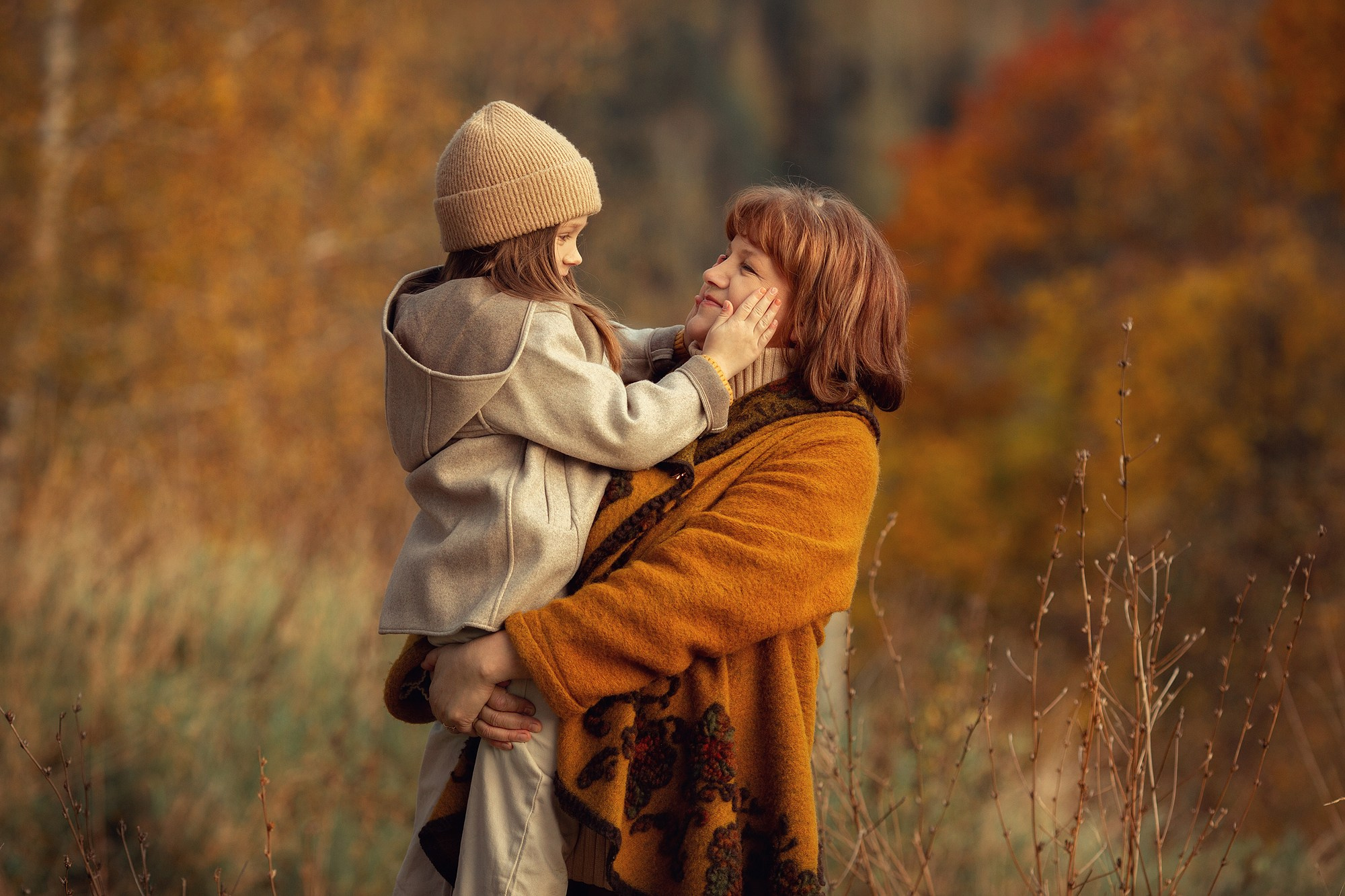 Фотосессия большой семьи в красивейших осенних пейзажах. Семейный фотограф Татьяна Надеждина | Москва, Московская область, Ярославль
