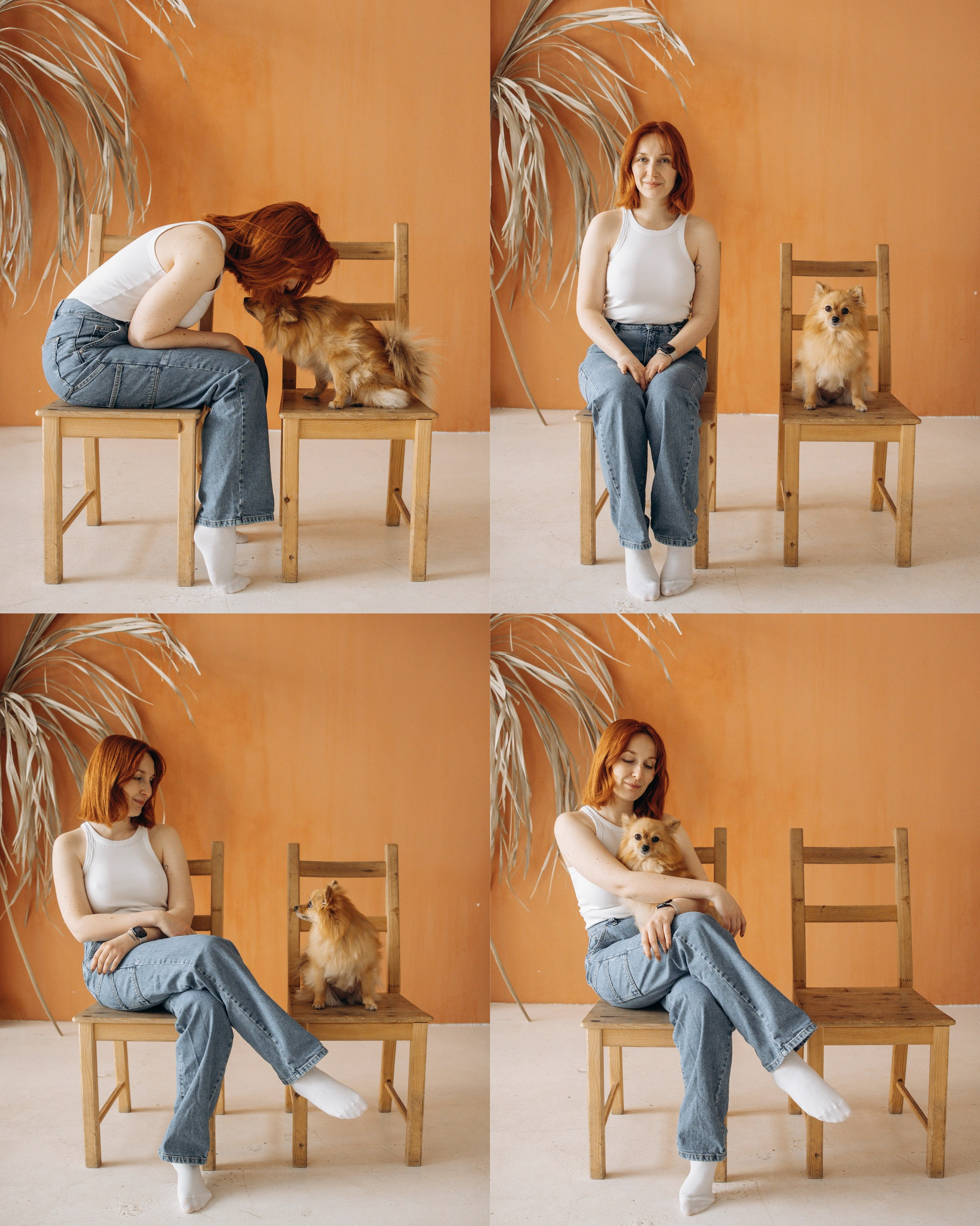 Съемка в студии с собакой. Анастасия Белаш