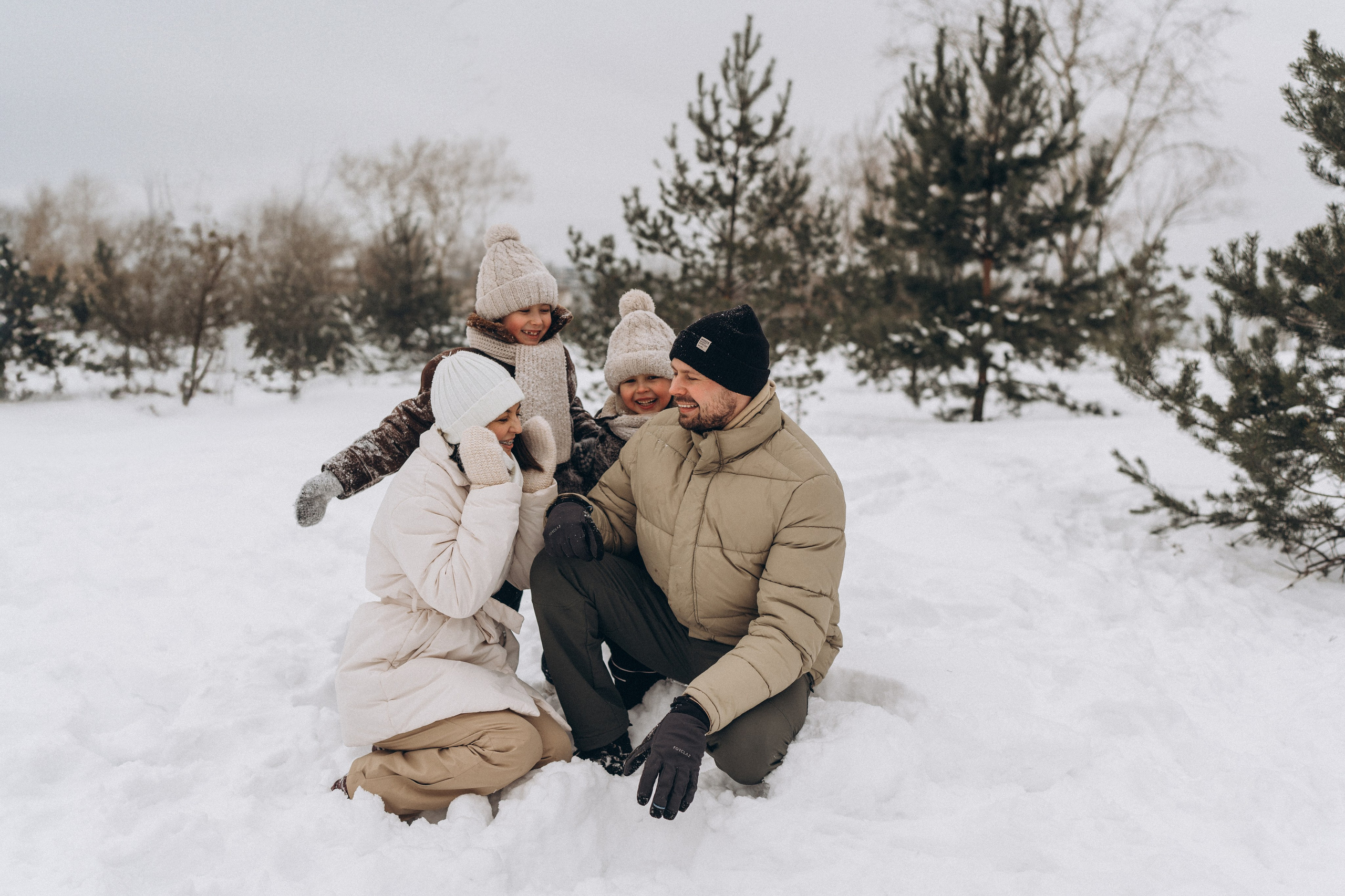 Зимняя семейная фотосессия. Детский, семейный и ньюборн фотограф в Москве Юлия Шуарт