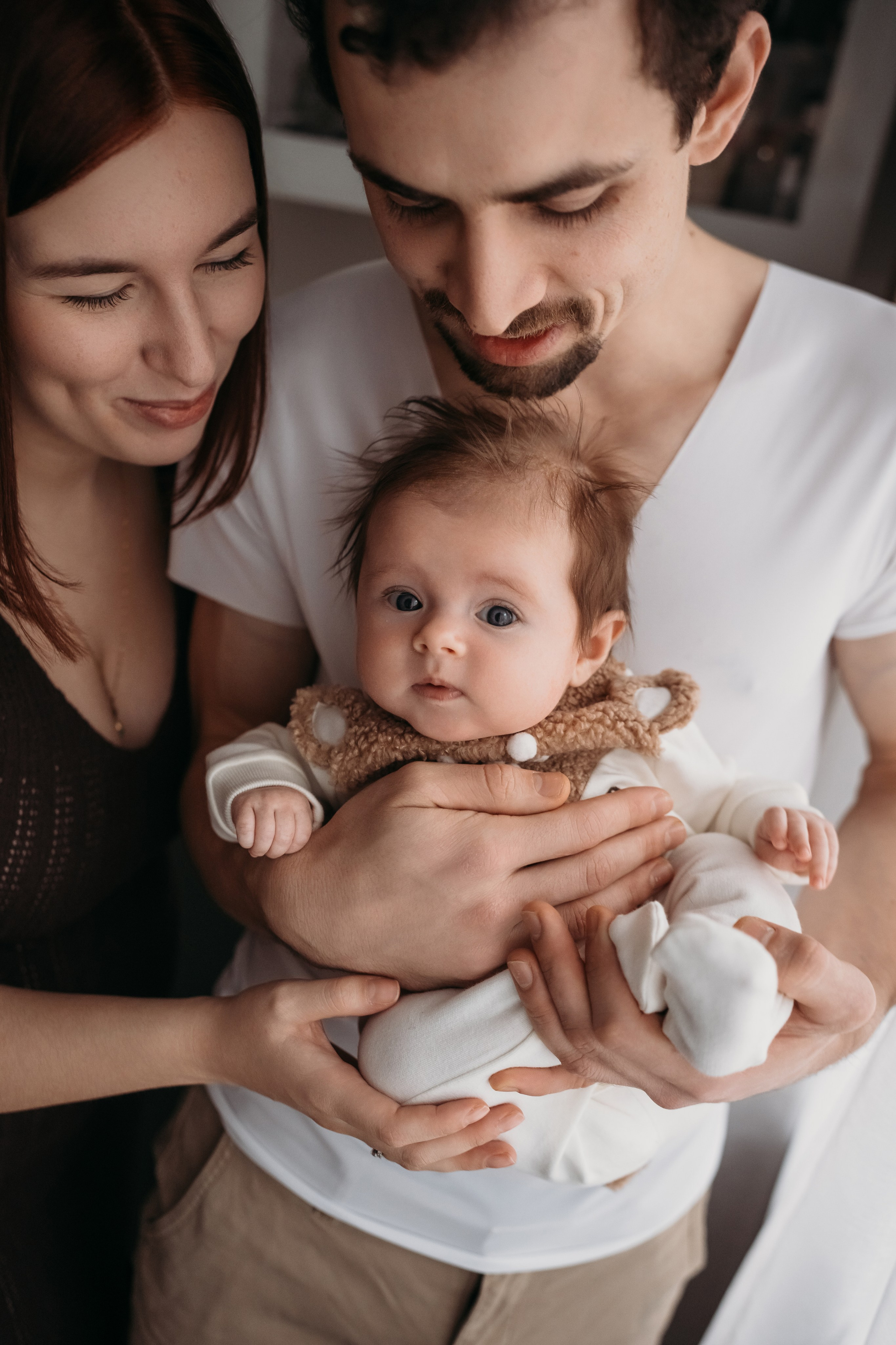 3-4 месяца. Фотограф Новорожденных в Москве. Семейные истории в стиле LIFE