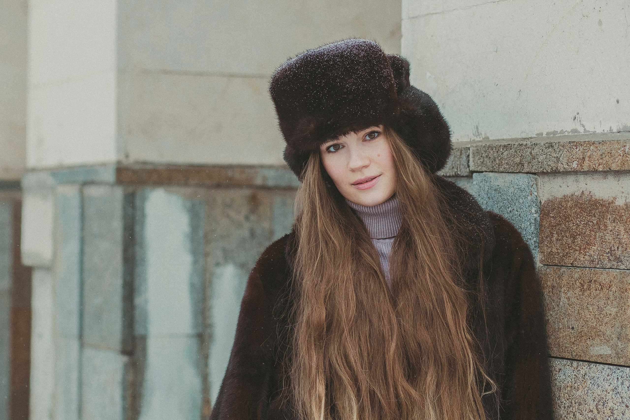 Зимняя фотосессия для девушек в стиле СССР. Фотограф в Москве и Люберцах Анна Ушакова