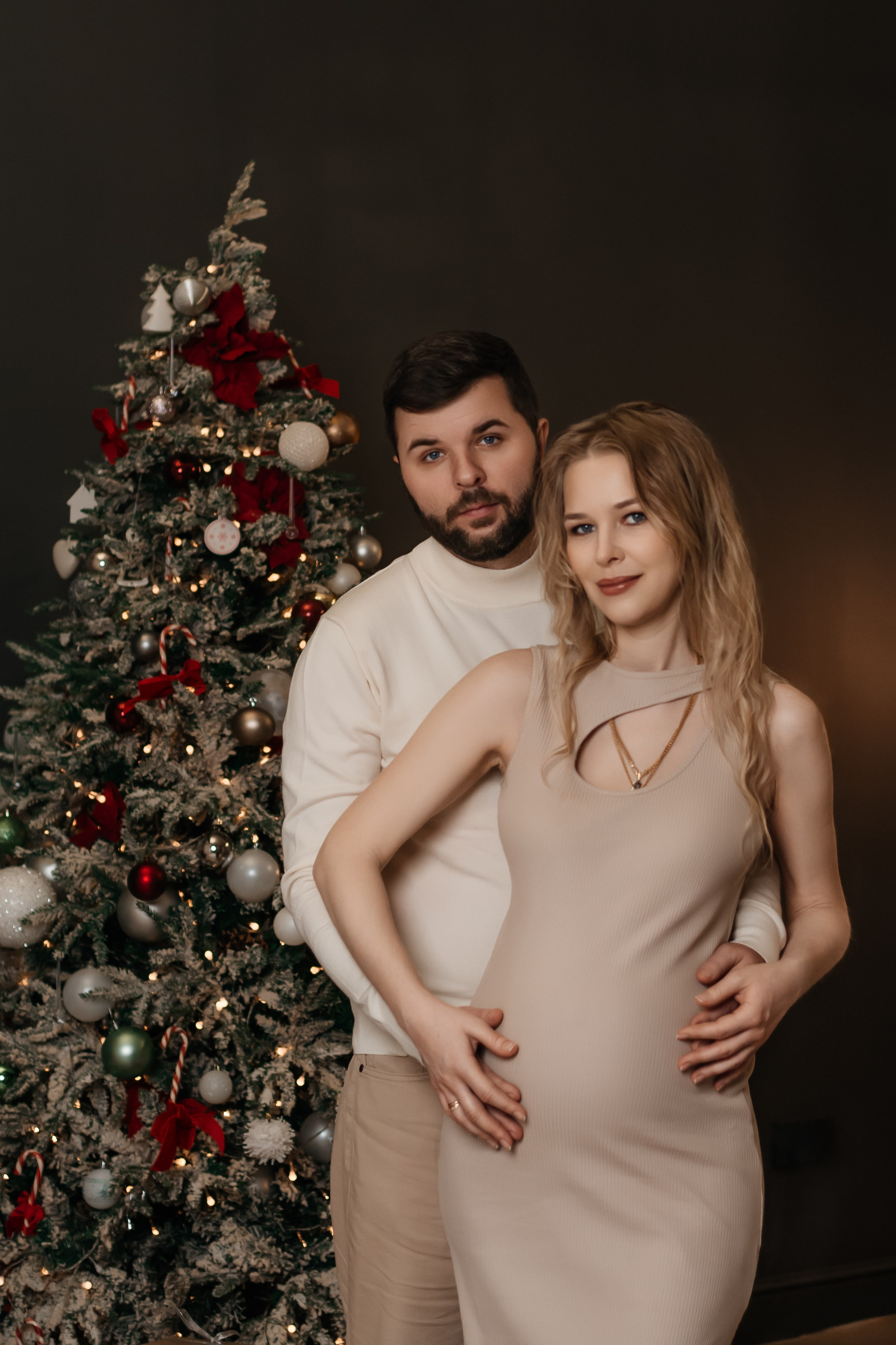 Новогодняя фотосессия беременности. Семейный и детский фотограф Кущ Наташа