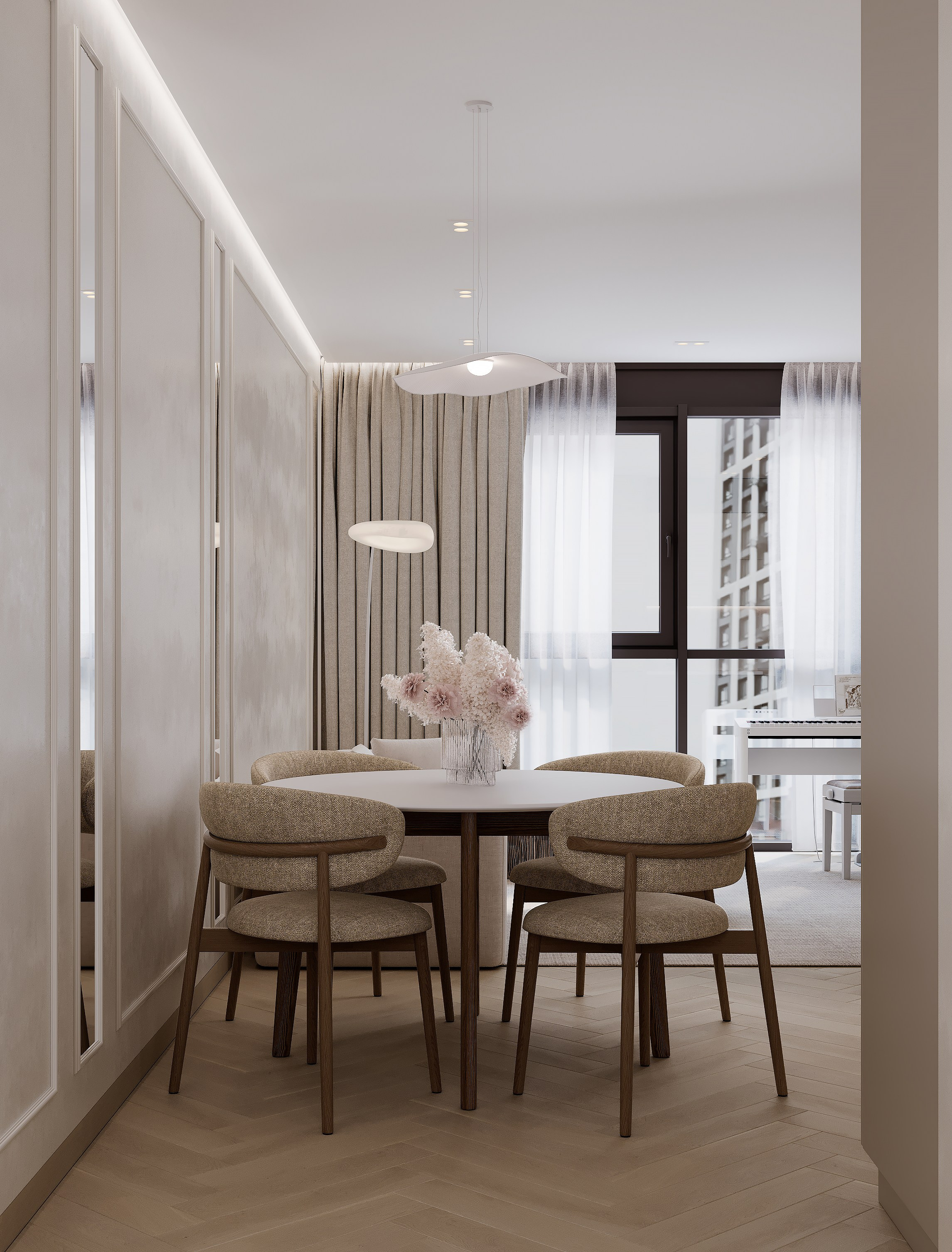 Кухня-гостиная 26 м². Заказать 3d визуализацию интерьеров — Дарья Веденёва