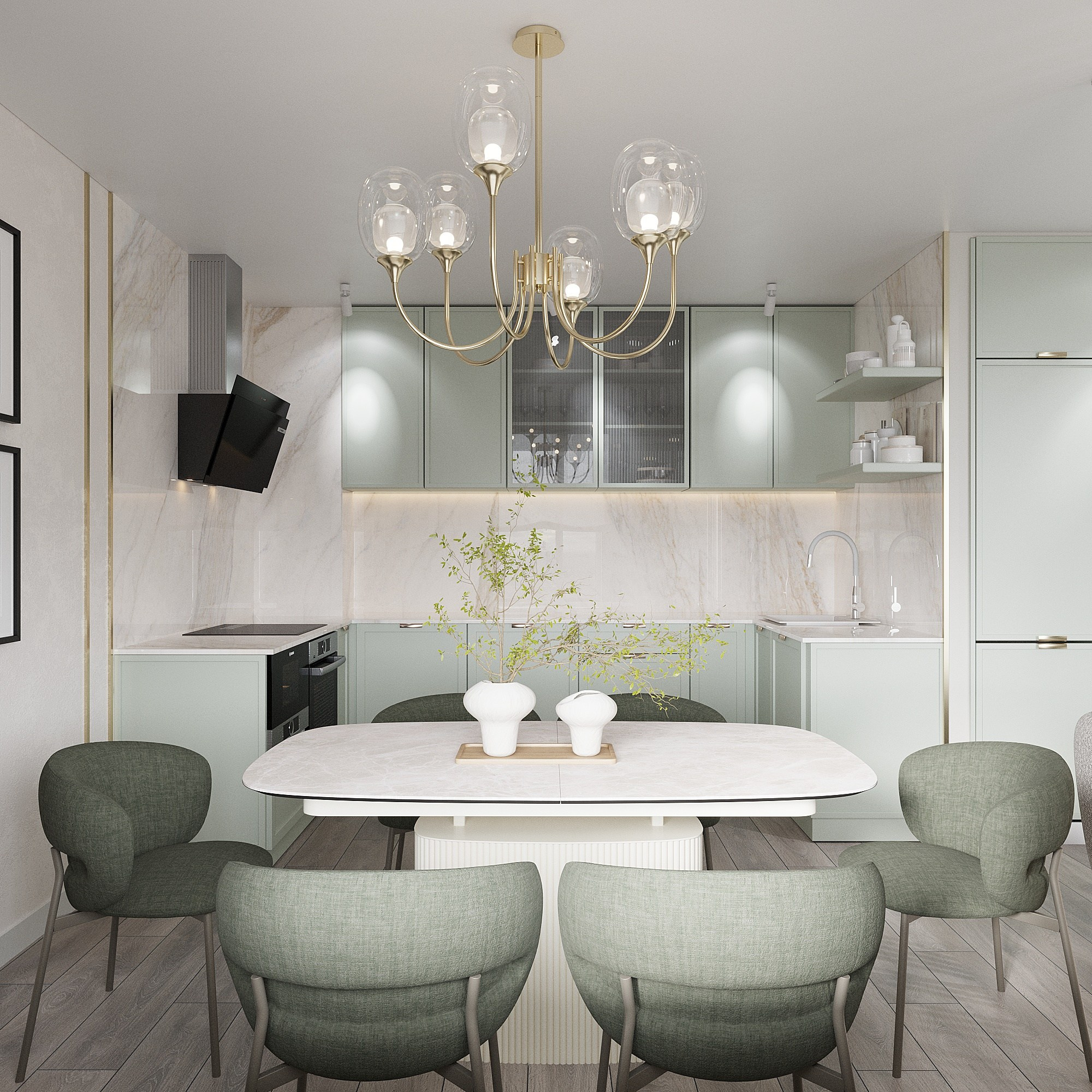 Санкт -Петербург трехкомнатная квартира. Kich.design