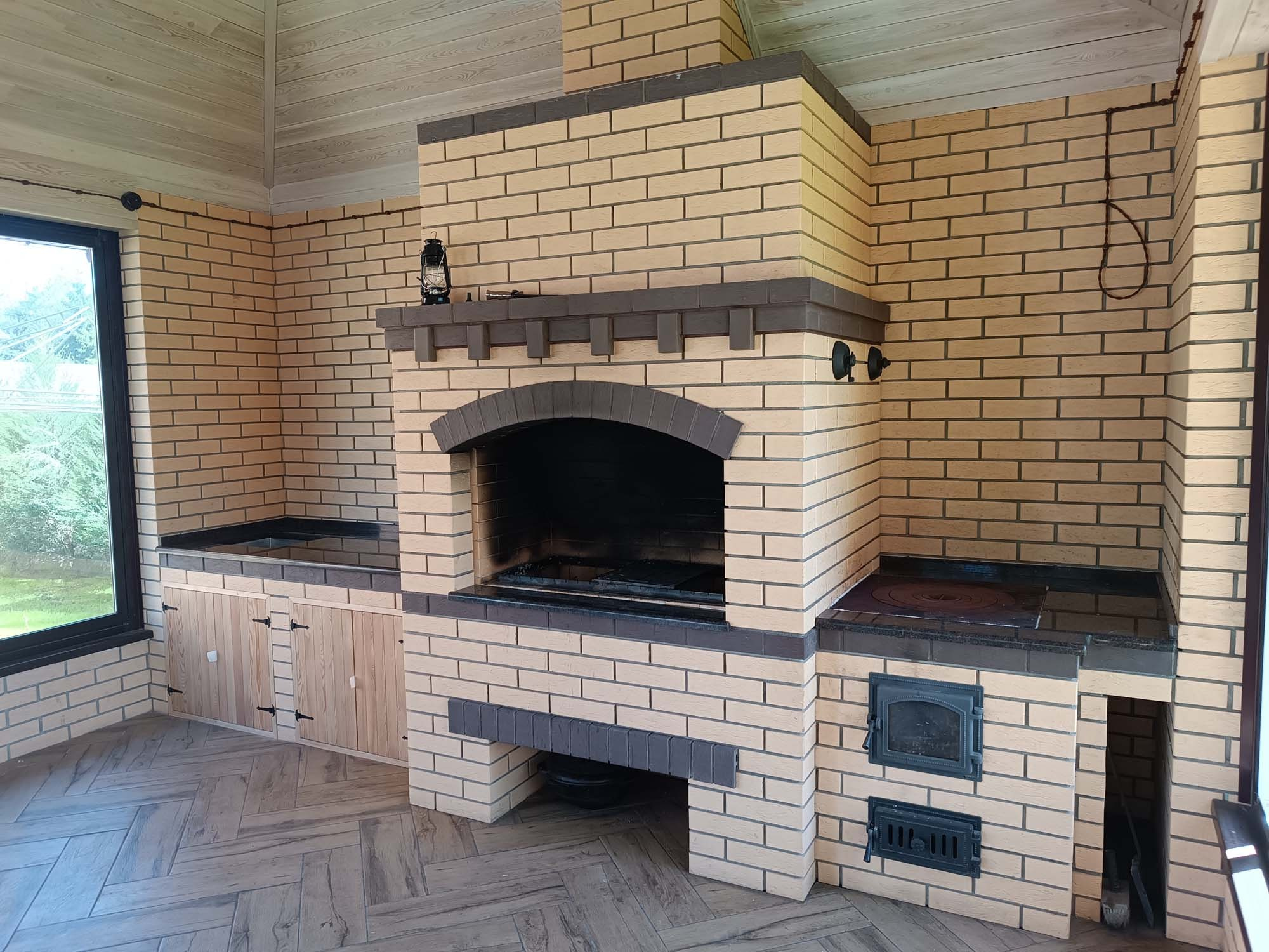 Комплекс барбекю с мангалом и плитой. Огонь и Камень — Печи, Камины, Мангалы, Барбекю