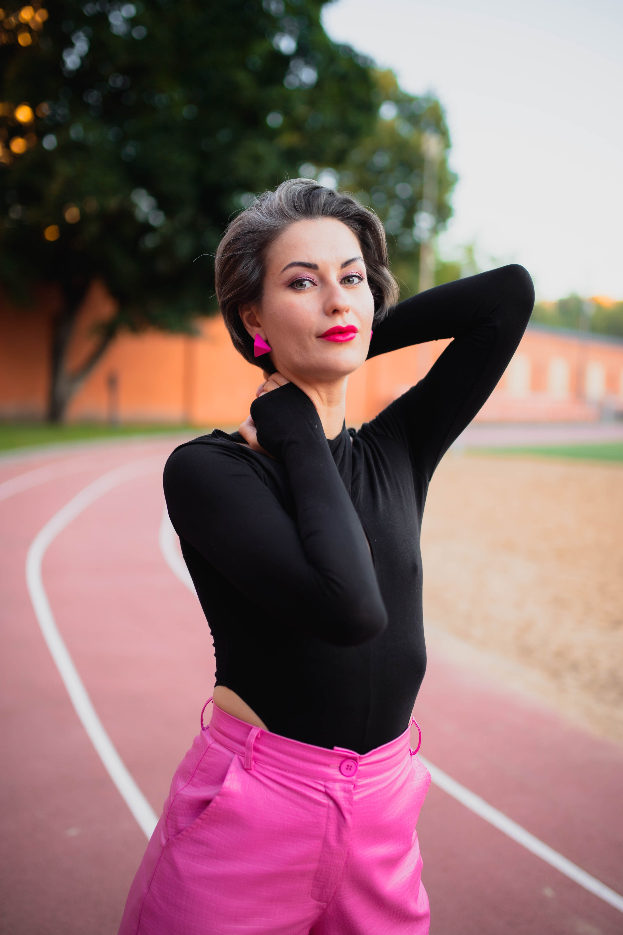 Рассвет на стадионе с Ольгой. Александра Мельниченко/ Бегающий фотограф