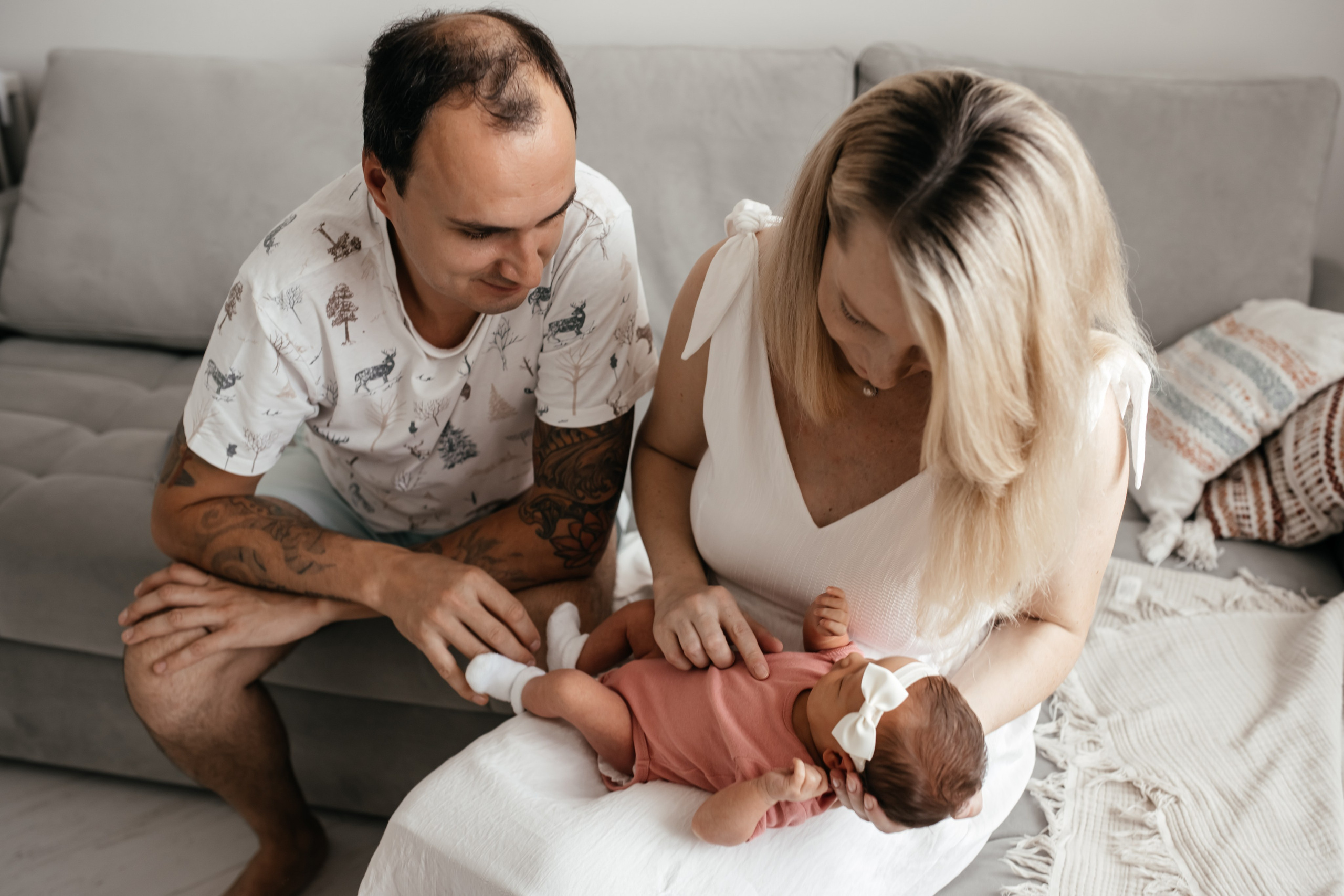 Первые дни Аси дома. Семейный фотограф в Томске Зарина Азизбаева