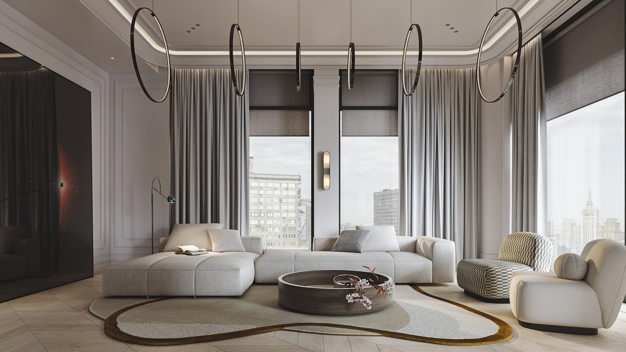 Cosmos Selection Arbat Apartments дизайн апартаментов. RED ROBOT DESIGN