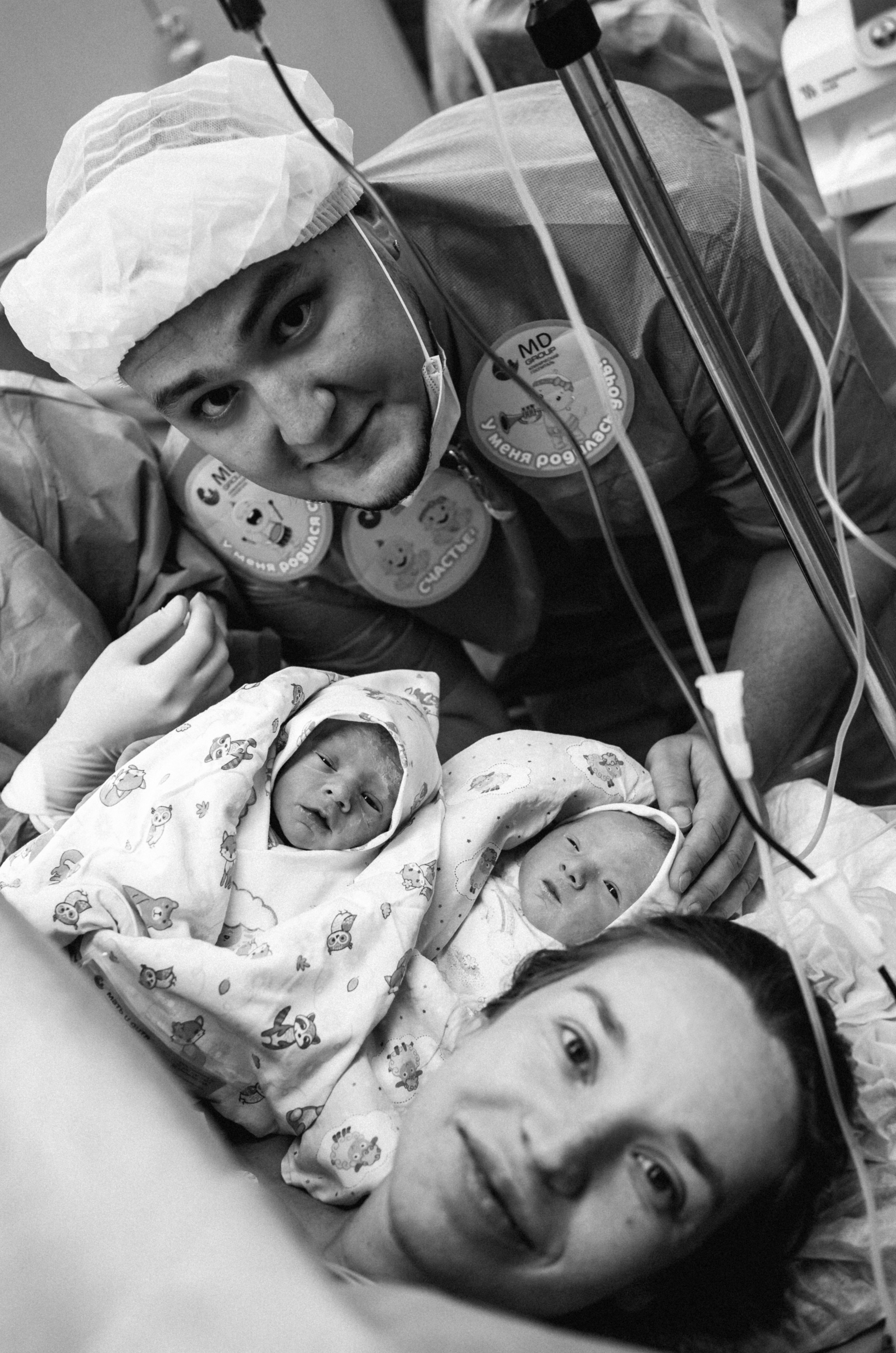 Съемка родов ЧБ. Фотограф и видеограф на роды в Москве Подшивалова Полина