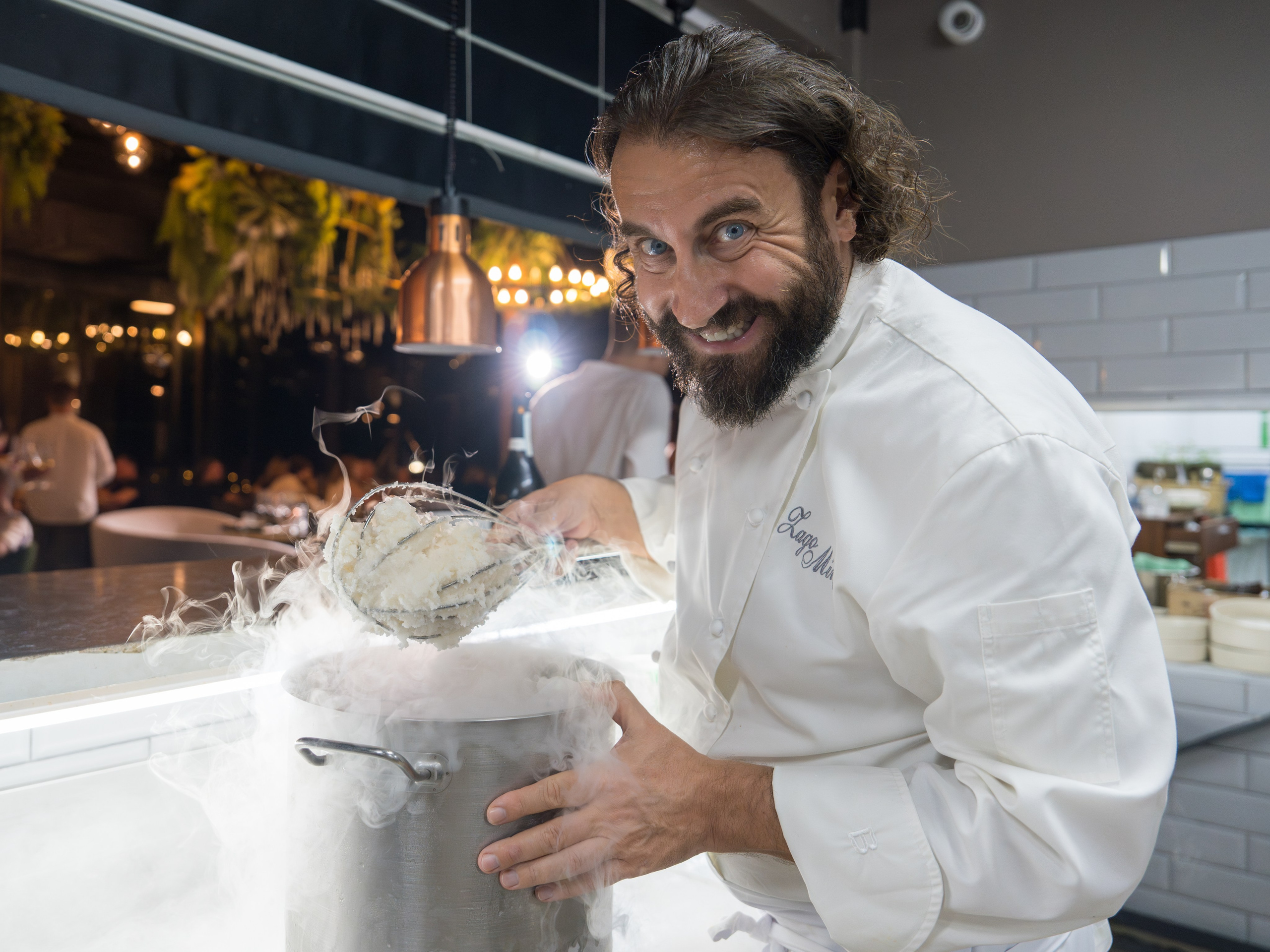 Гастрономический ужин «Лесная Италия» с Мирко Дзаго в ресторане RiverSide. Репортажный фотограф в Красной Поляне и Сочи Павлюченко Екатерина