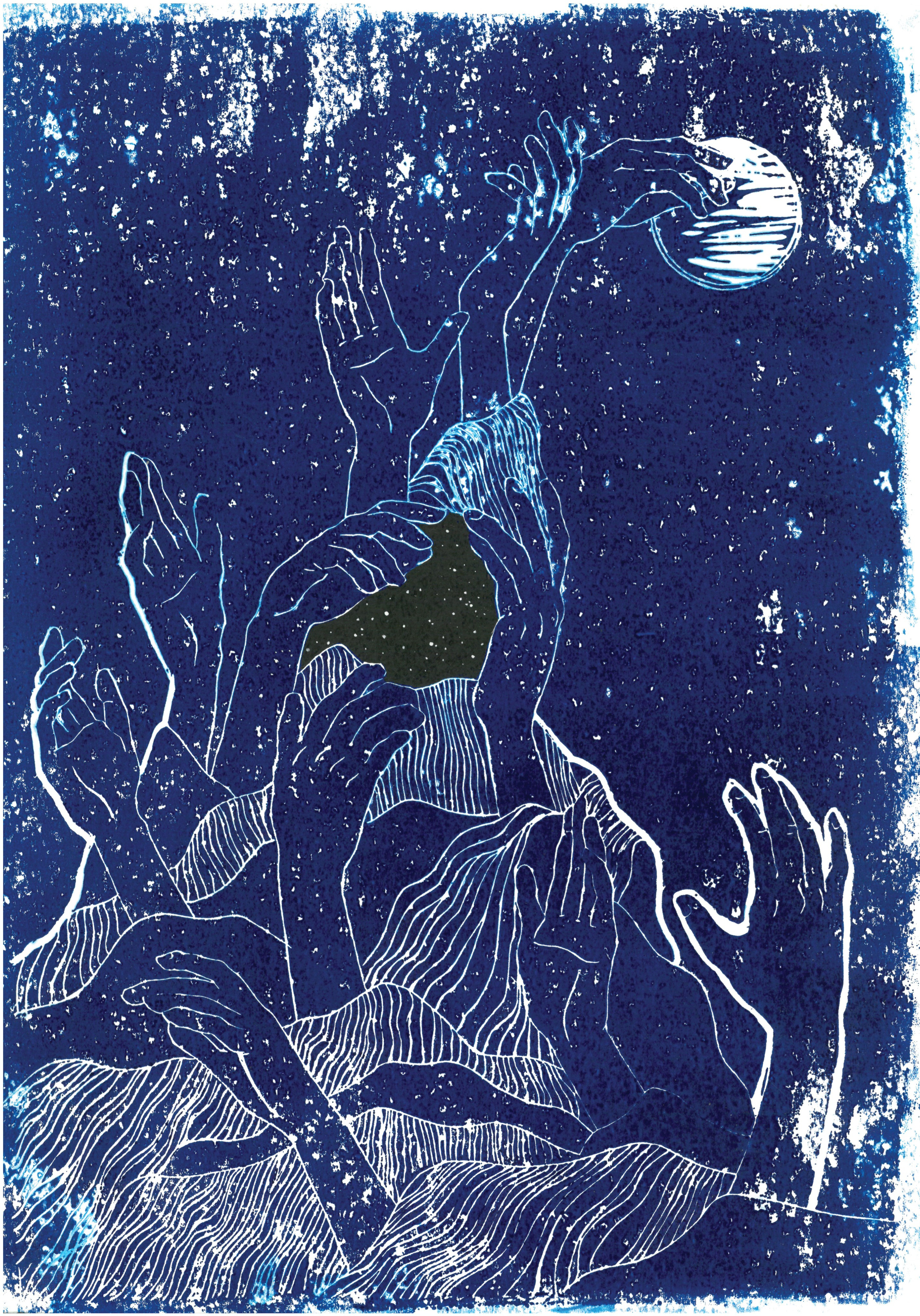 "Танец" 41 х 28  линогравюра 2025 год Стоимость - 30 долларов