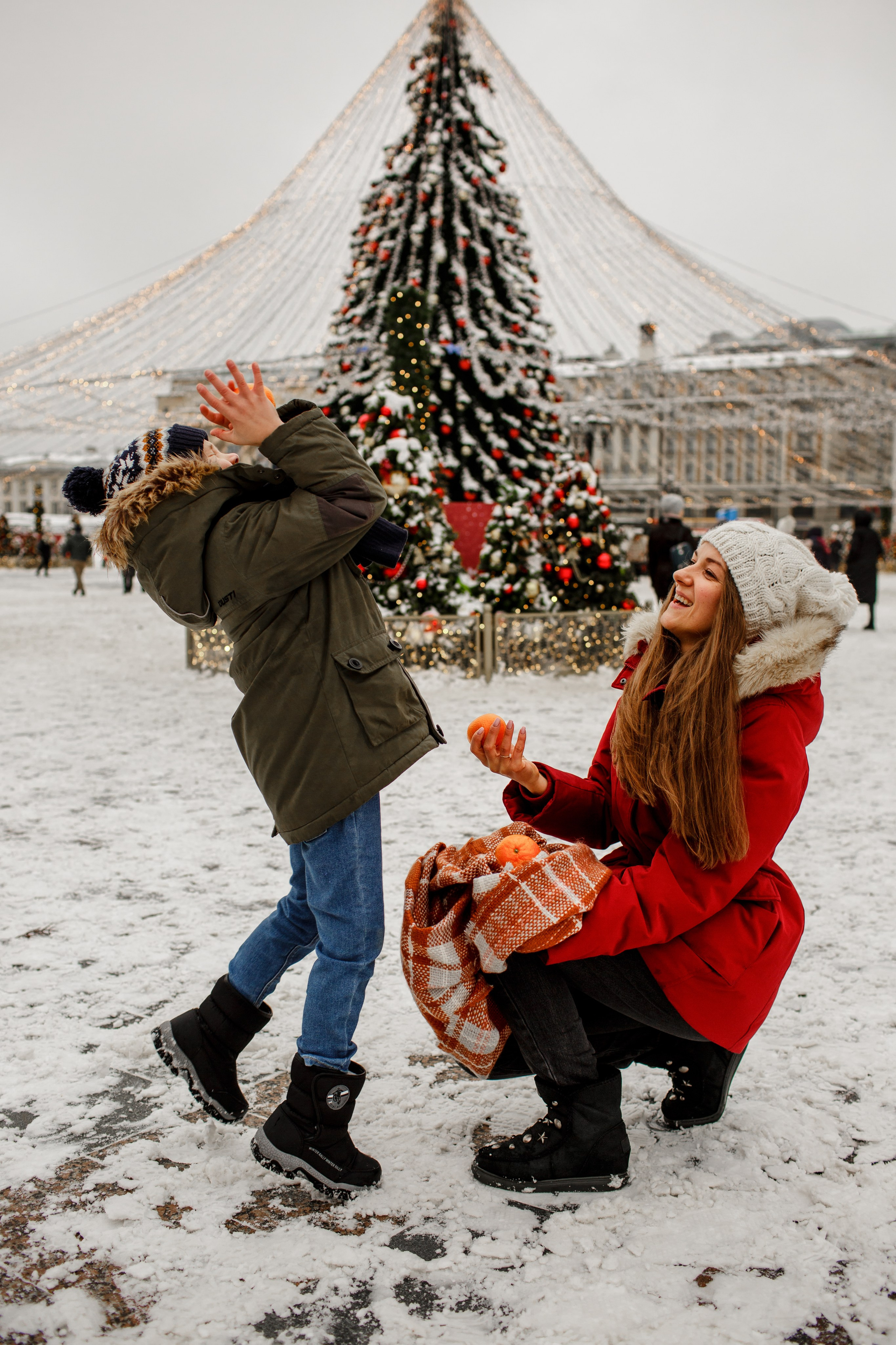 Новогодняя фотопрогулка в Москве. Свадебный фотограф Кирилл Белый