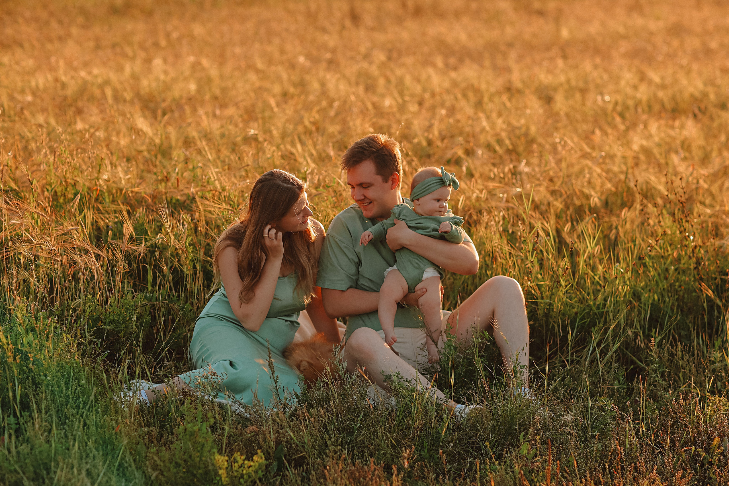 Закатное поле семейная. Семейный фотограф Тюмень, фотограф на роды Салмина Мария