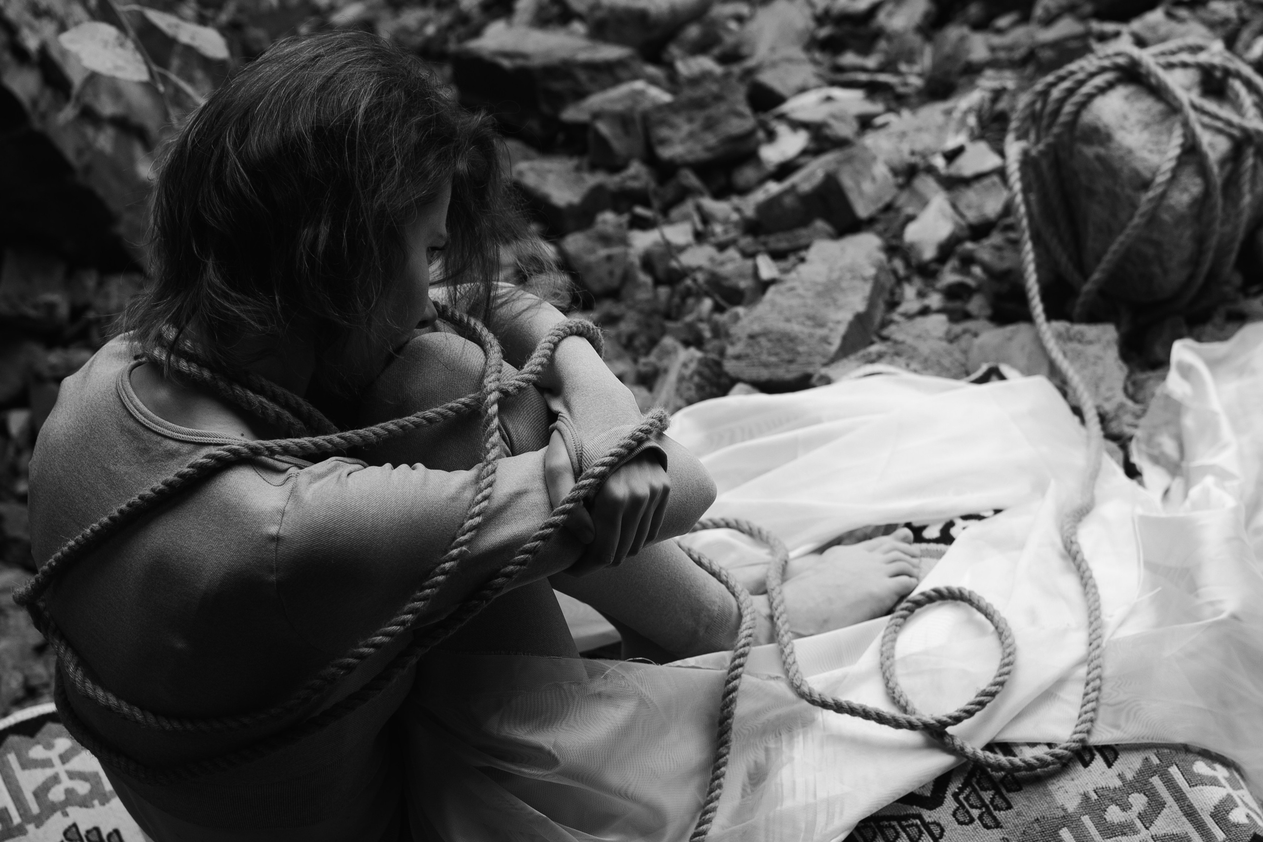 Концептуальная съемка «Груз прошлого» (Ольга). Фотограф Ирина Иванова