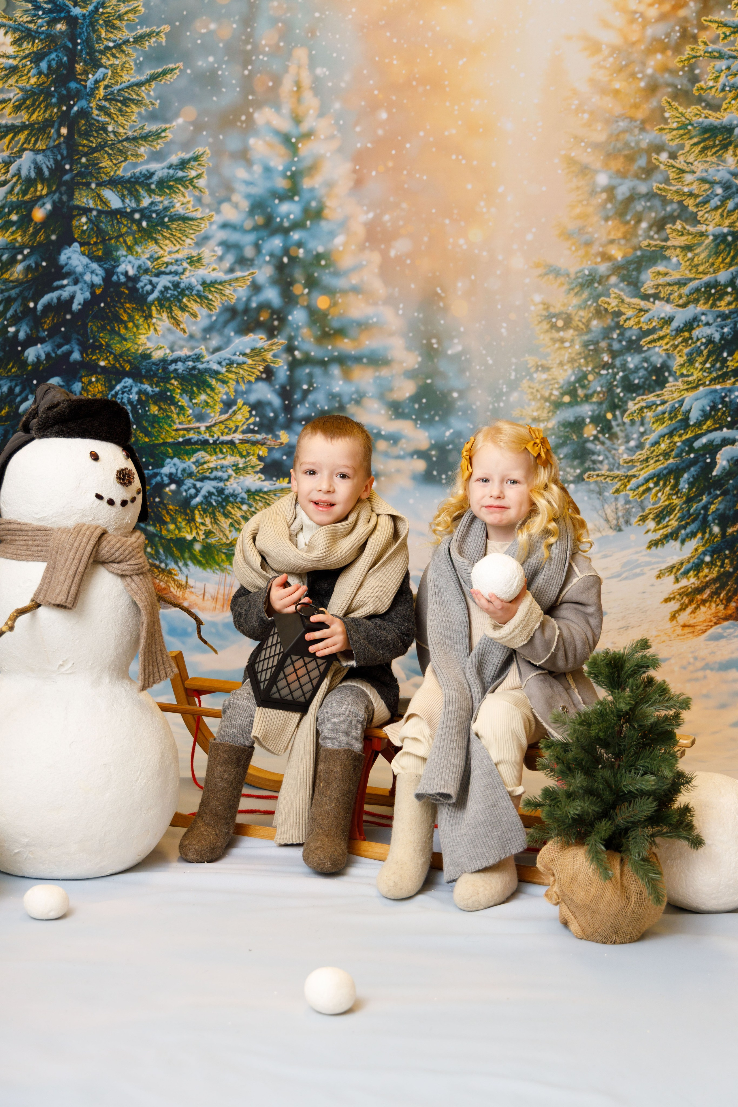 Зимний лес. Детская фотостудия Москва