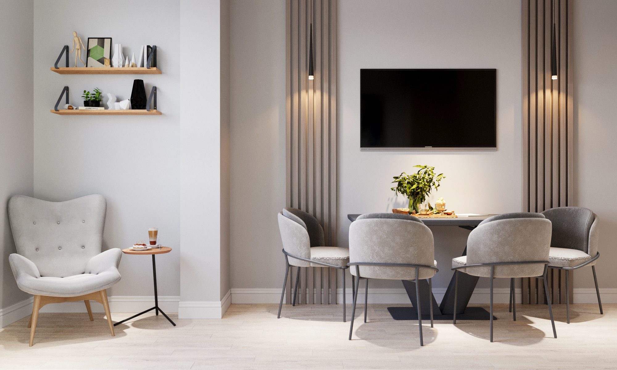 Кухня-гостиная. Intoo.ru — Дизайн интерьера в Москве. Частный дизайнер Роман Королев