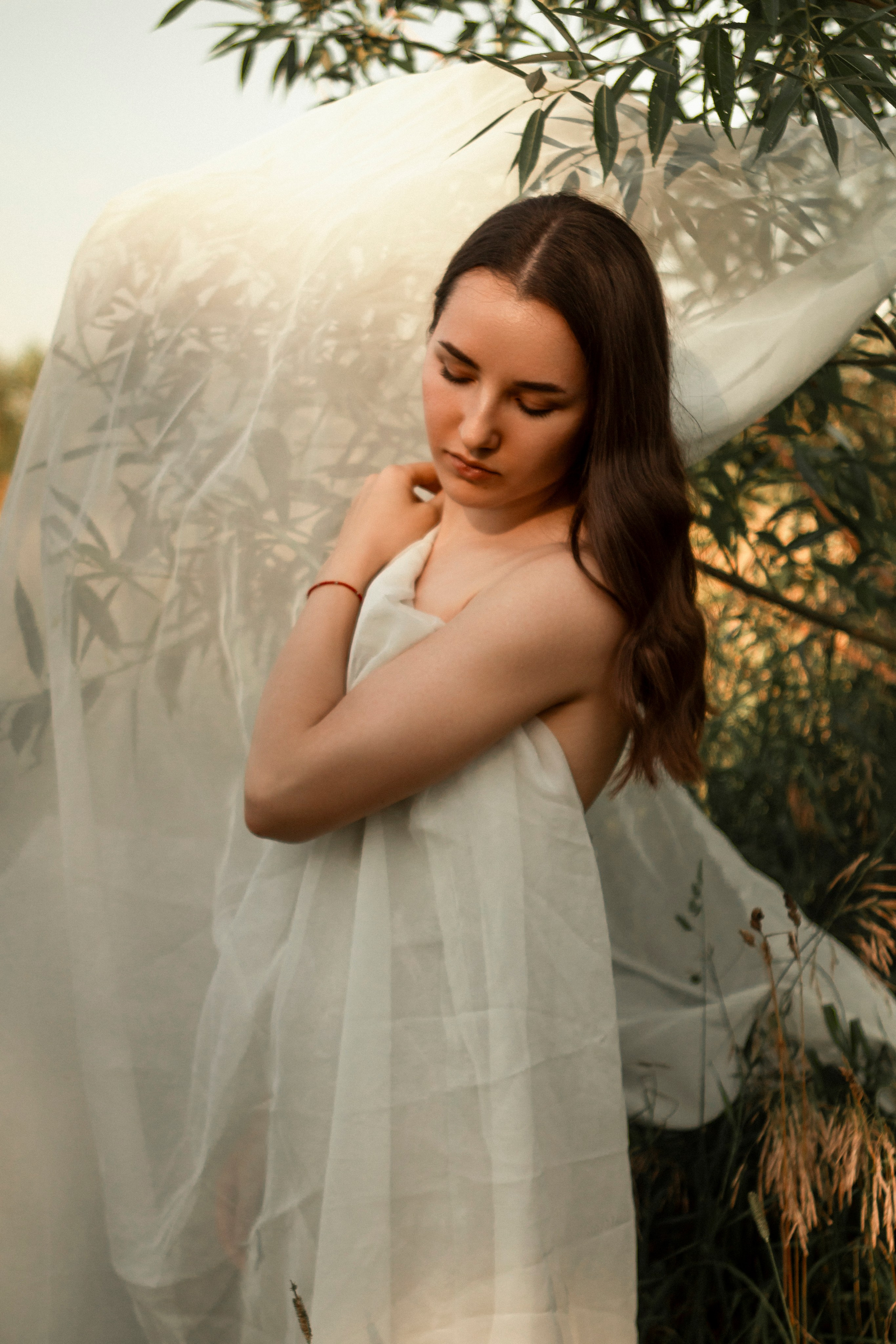 Поле. Платье. Дарья Устинова. Фотограф вашей души в Москве