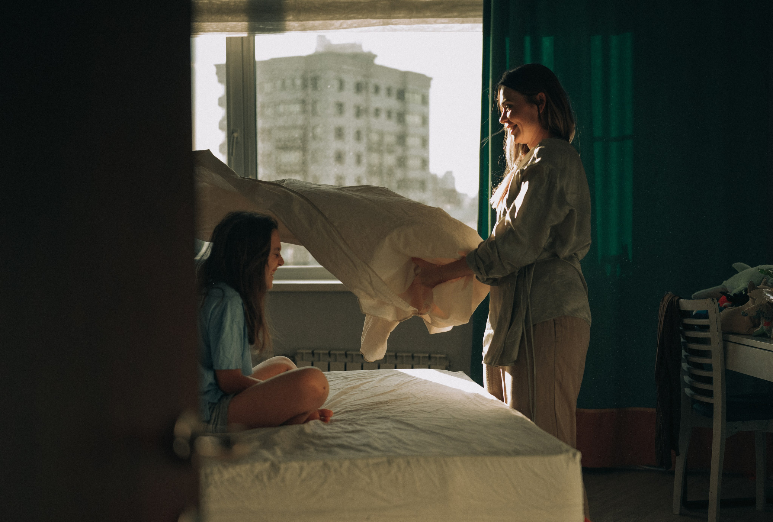 Утро мамы и дочки. Алёна и Ярослава. Семейный фотограф в Москве Дарья Пузикова