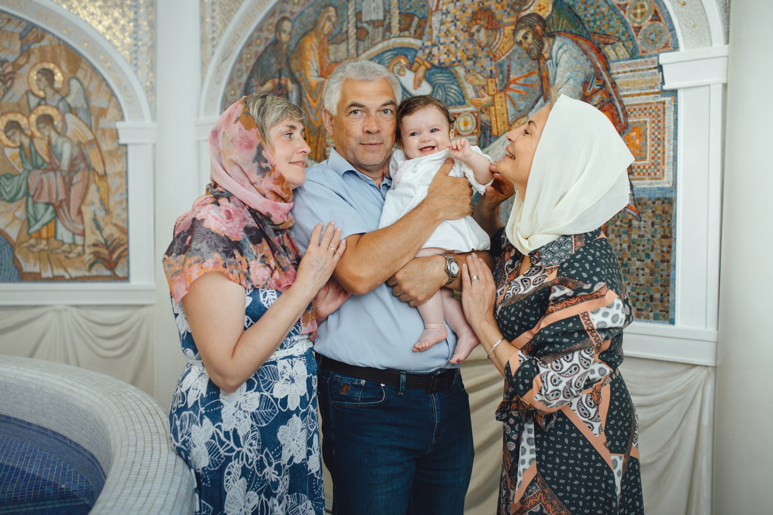 Крещение Аделины, храм Святой Троицы, июль 2024