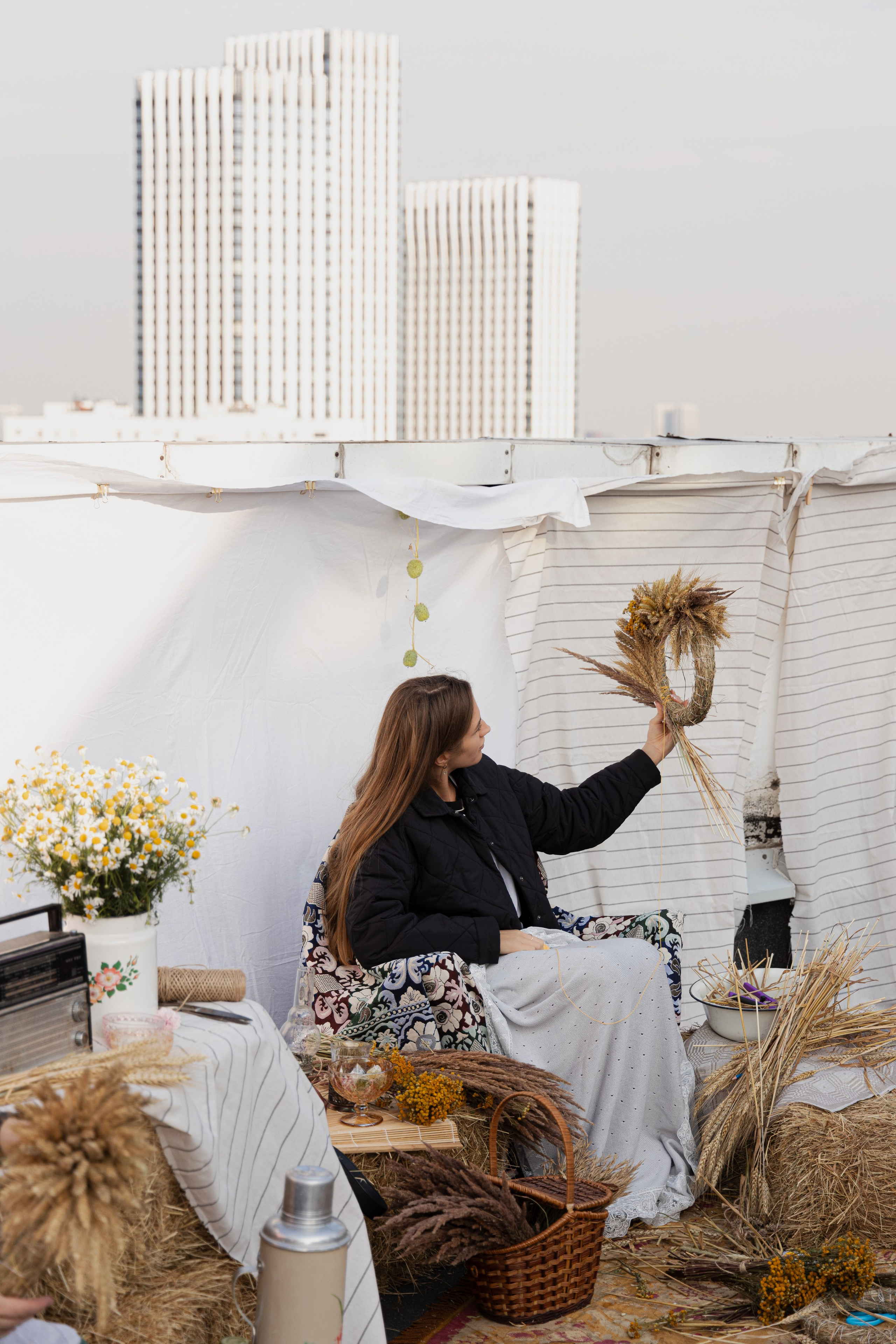 МК Осенний венок (локация на крыше). Анастасия Ракчеева Художник