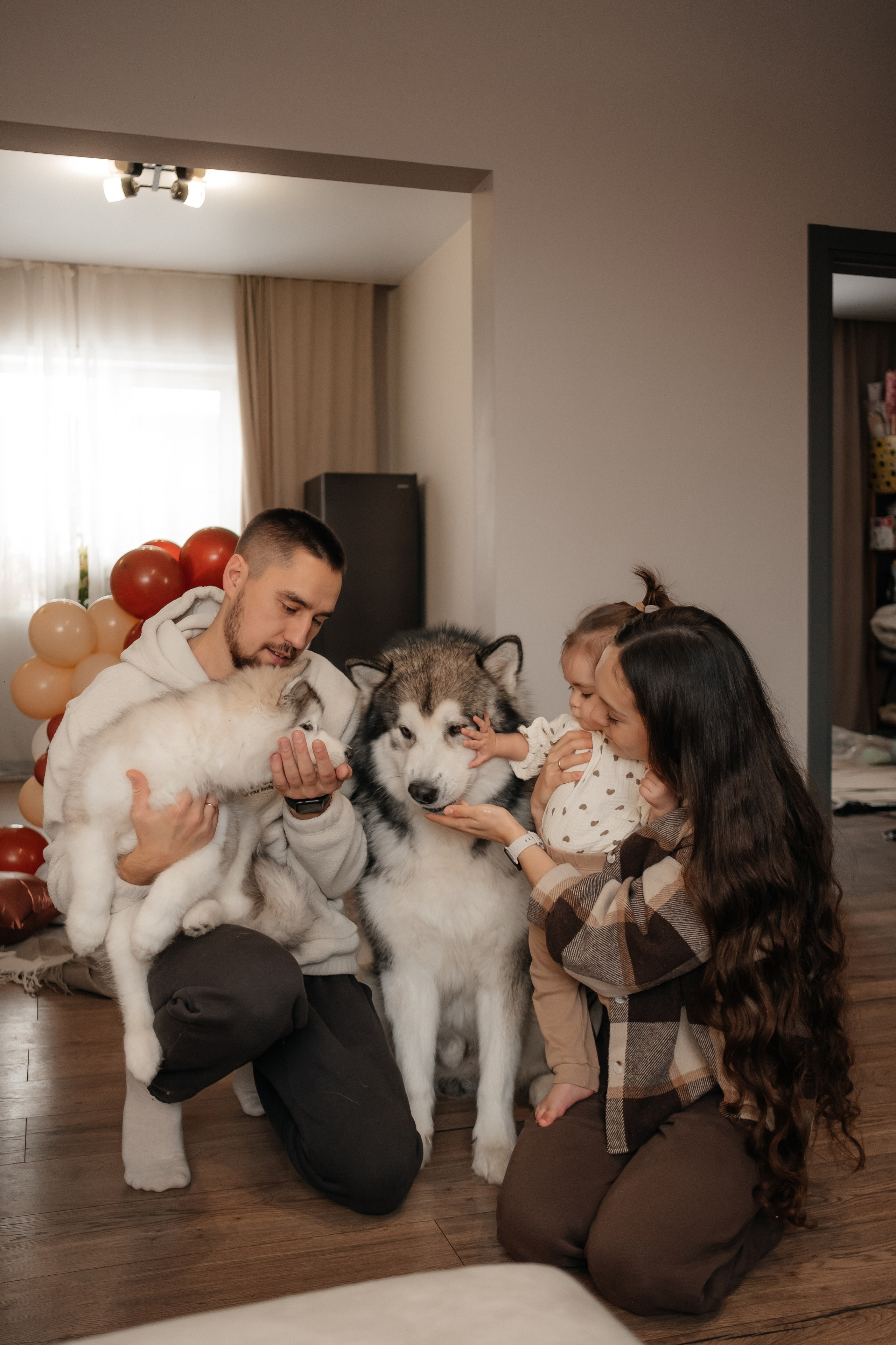 Катя, Саша и Еся | домашняя съемка. Фотограф в Новосибирске Диана Ильиных