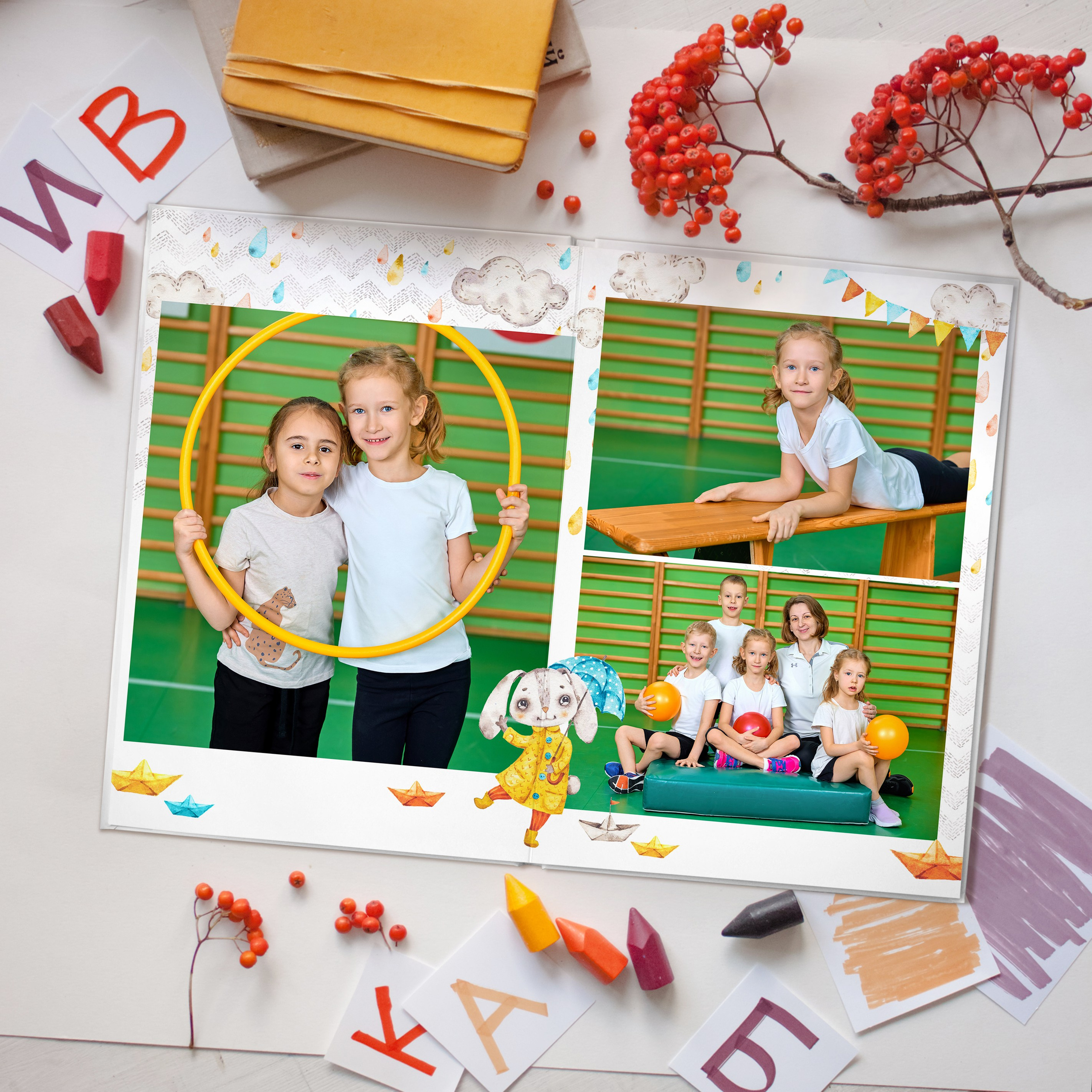 Варианты альбомов для детского сада. Выпускные альбомы в Москве фотограф Алина Пащук