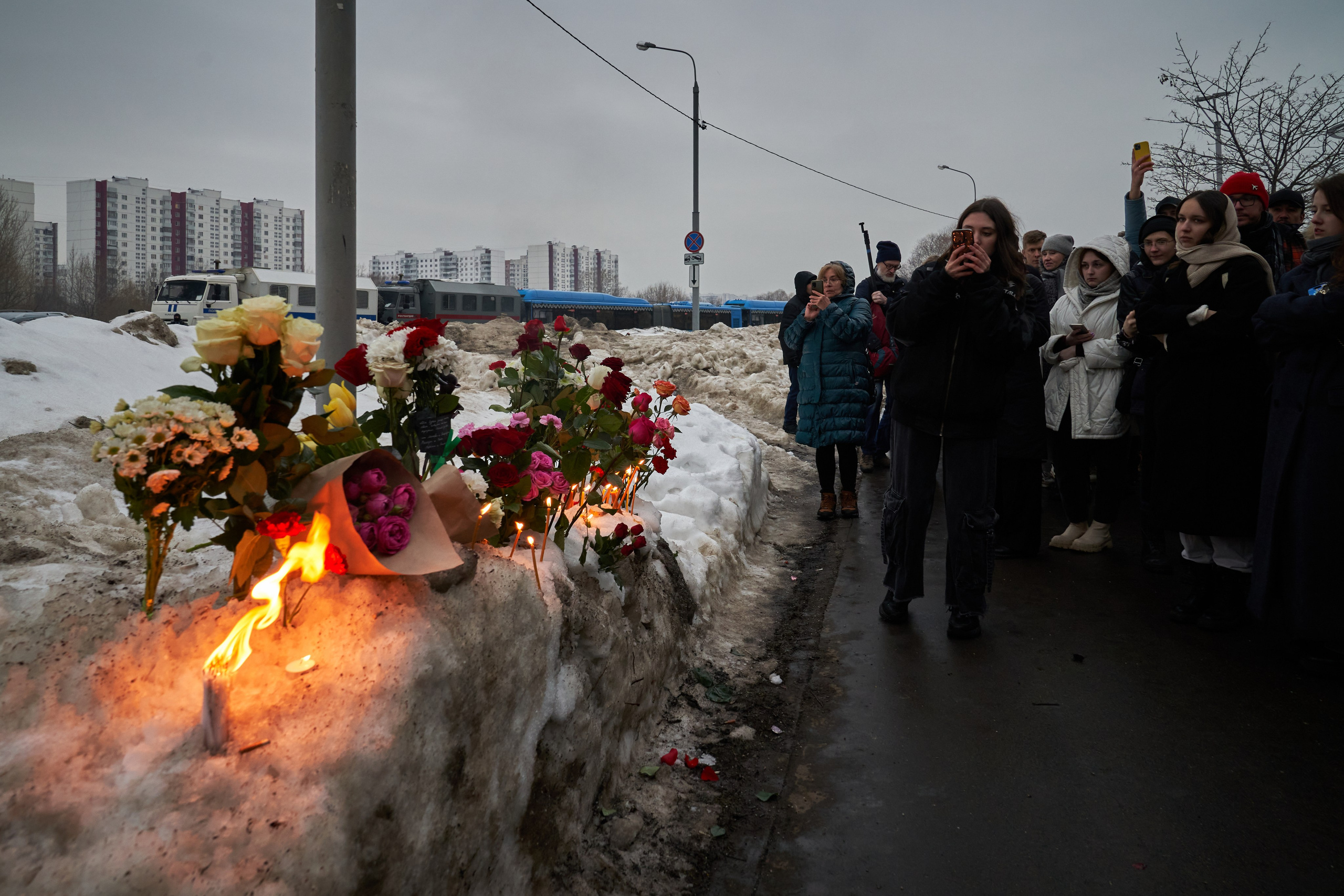Похороны Алексея Навального. Дзешульская, фотограф