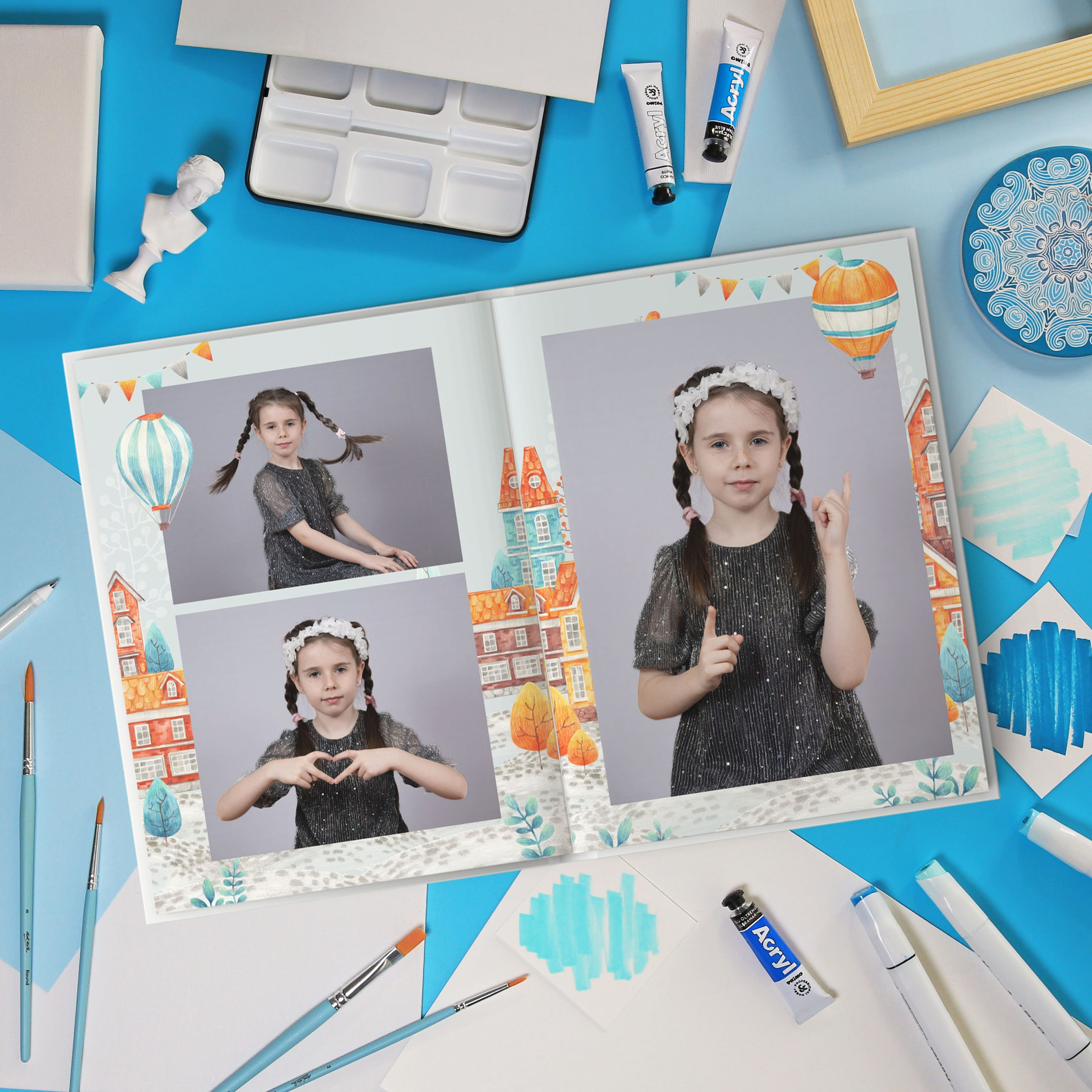 Идеи для фотосессии на Выпускной школьный альбом. Портрет девочки, поза, ракурс, пример тематической фотосессии. Современные выпускные альбомы