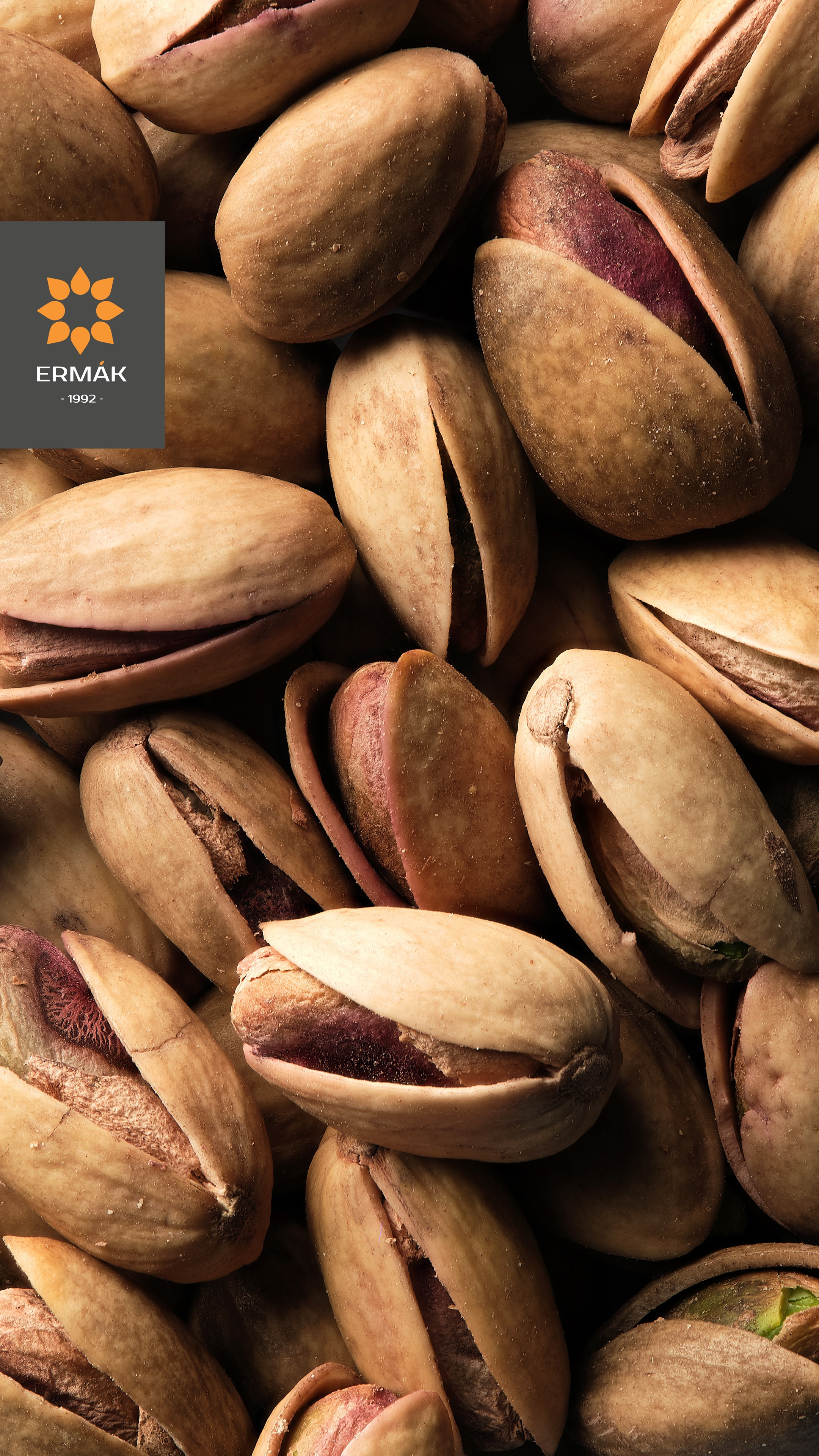 Профессиональная фотосъёмка кешью ERMAK в Казахстане — крупный план жареных орехов, акцент на натуральности продукта.