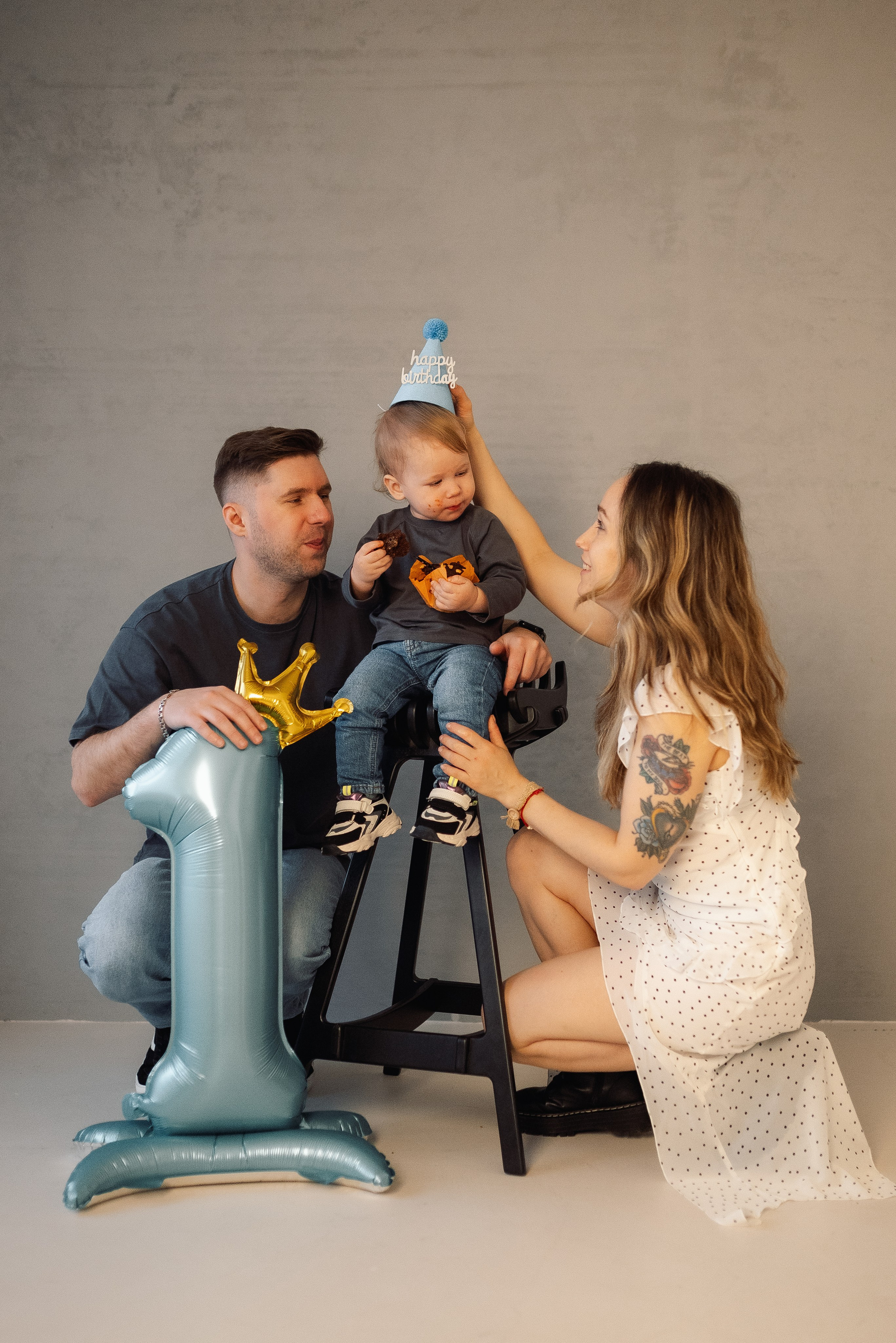 Годовасие с мамой и папой. Семейный и детский фотограф в Щелково Алена Дробот