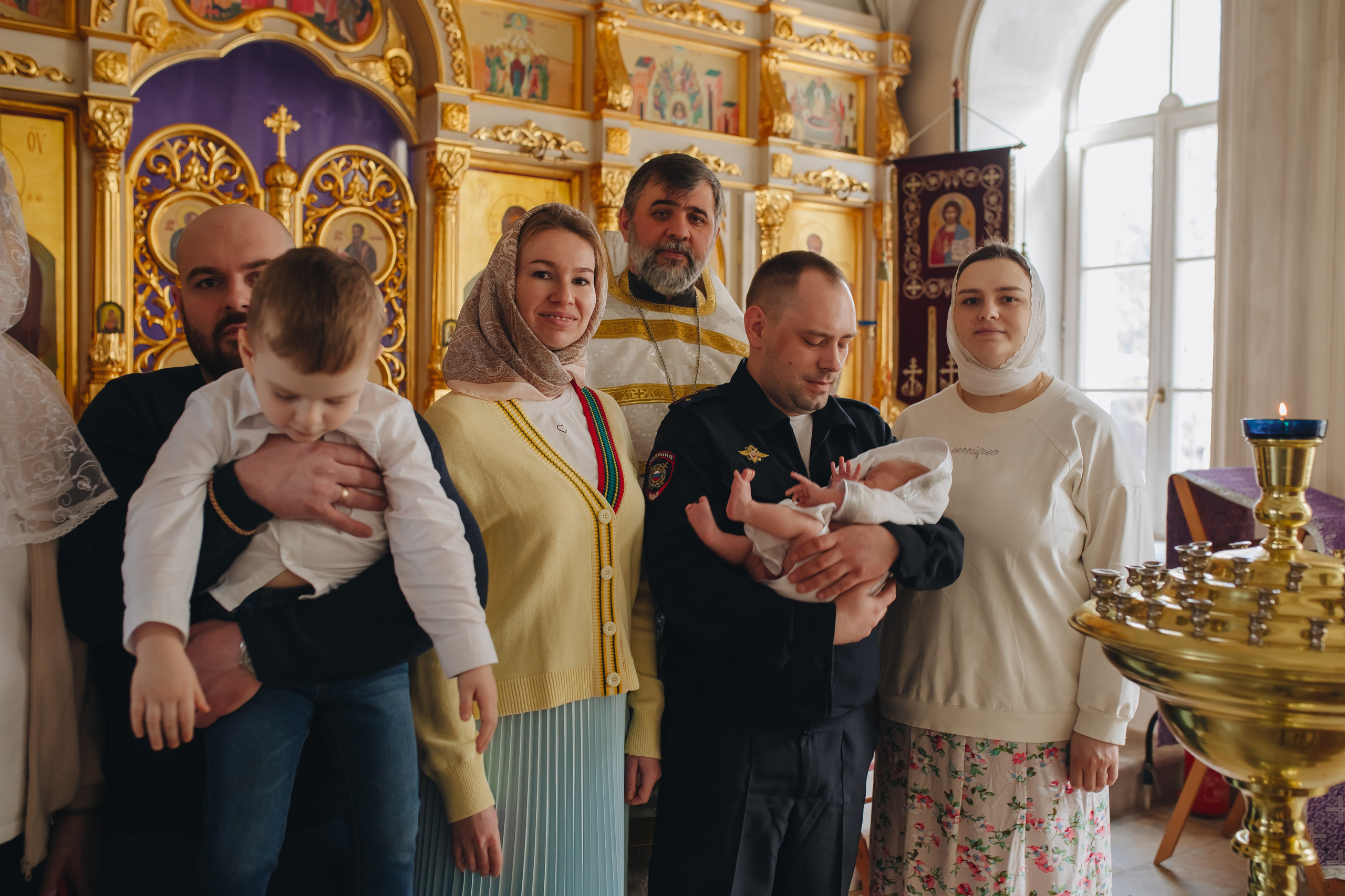 Крещение в светлом Храме. Семейный и детский фотограф в Москве Дорогова Екатерина