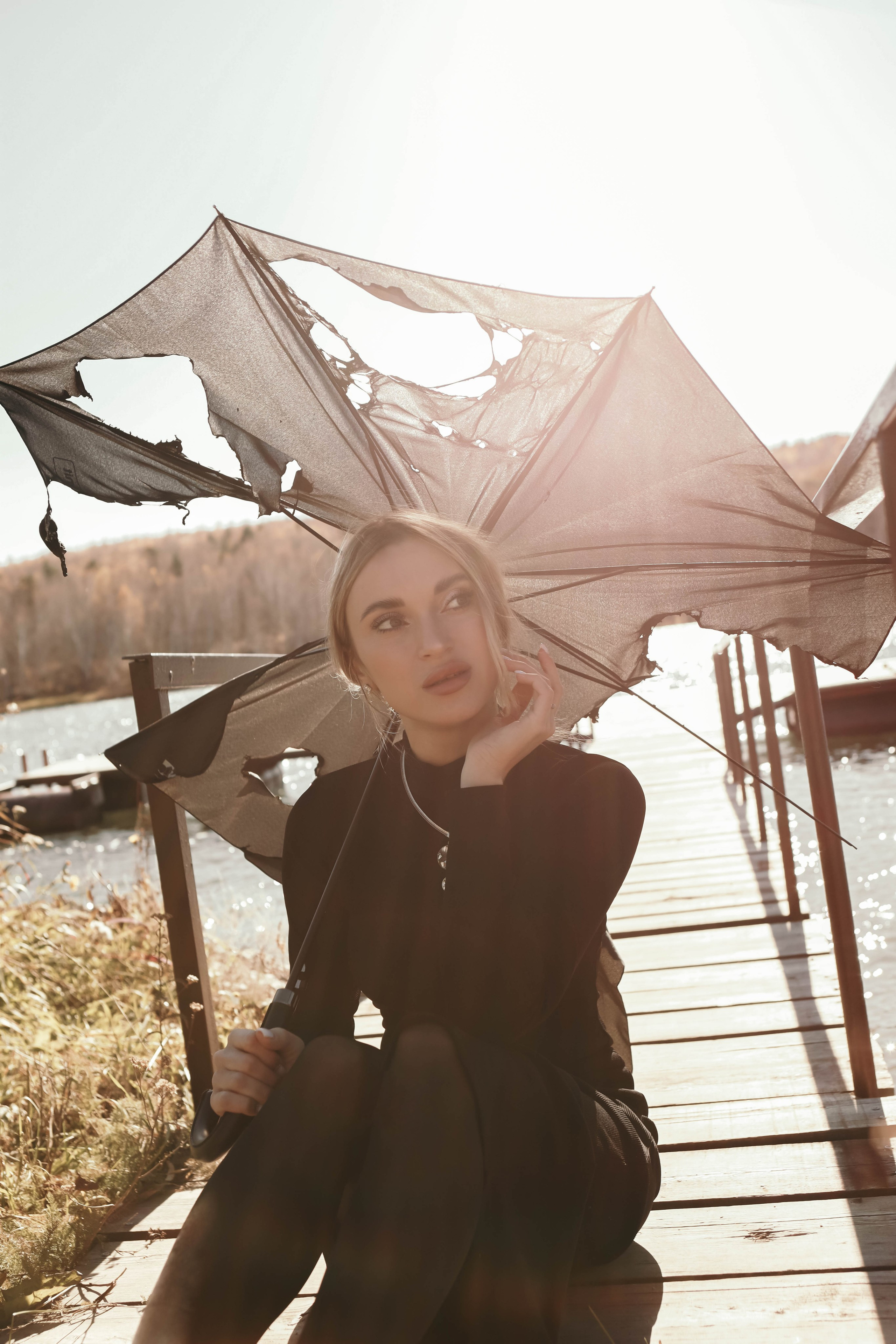 Кристина с зонтом. Фотограф в Иркутске