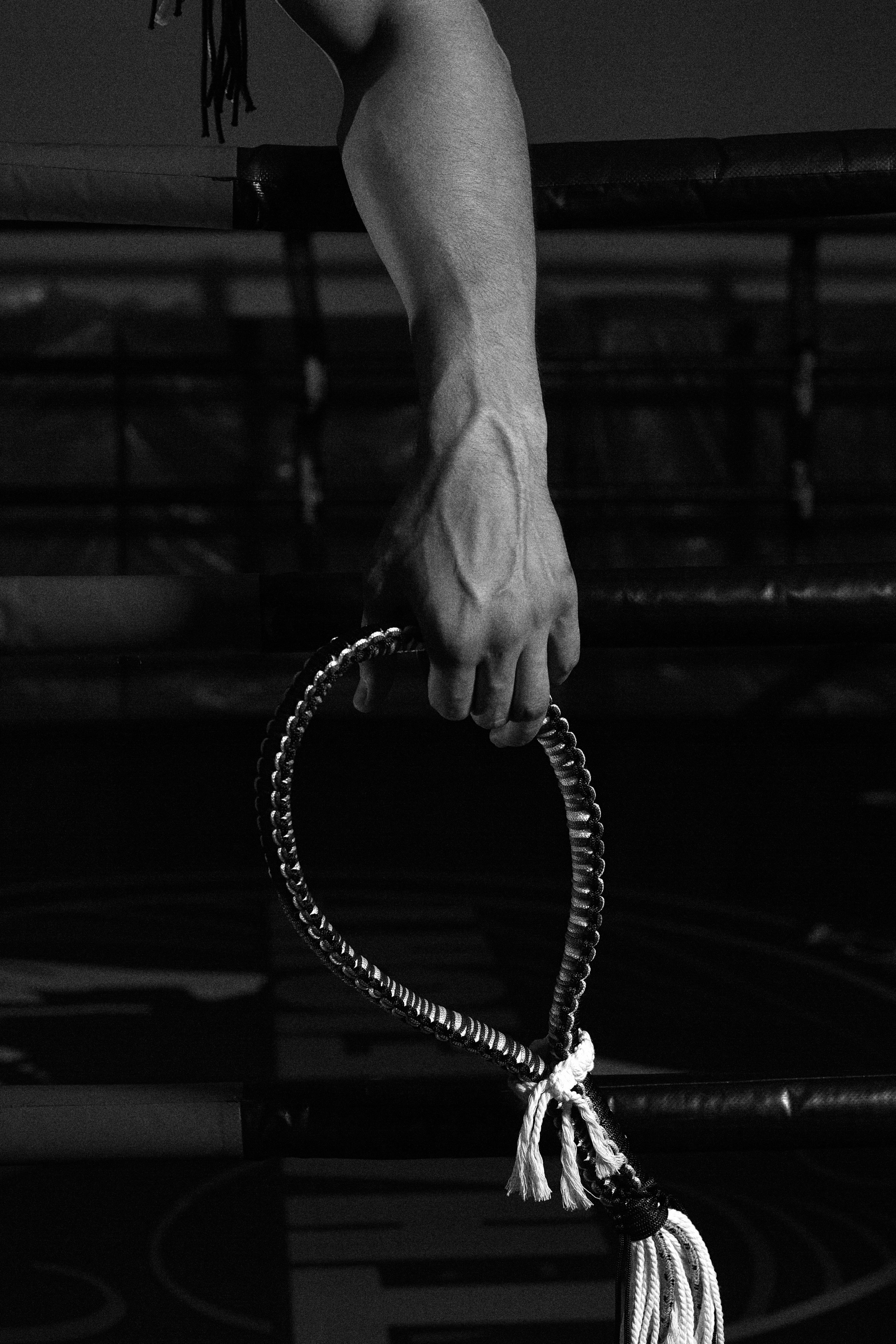 Male portrait of a man practicing Thai boxing