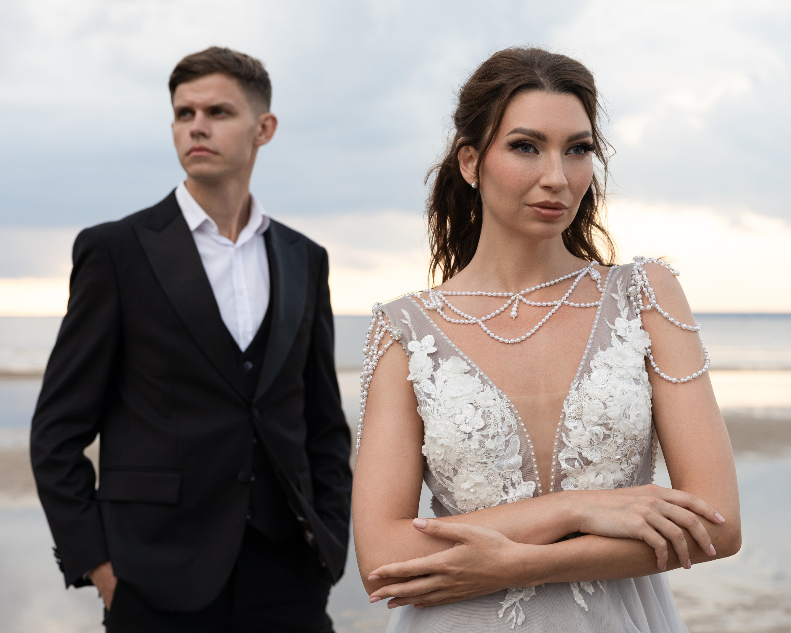 Свадебный ужин для двоих на берегу Финского залива. Фотограф в Санкт-Петербурге Вагнер Юлия