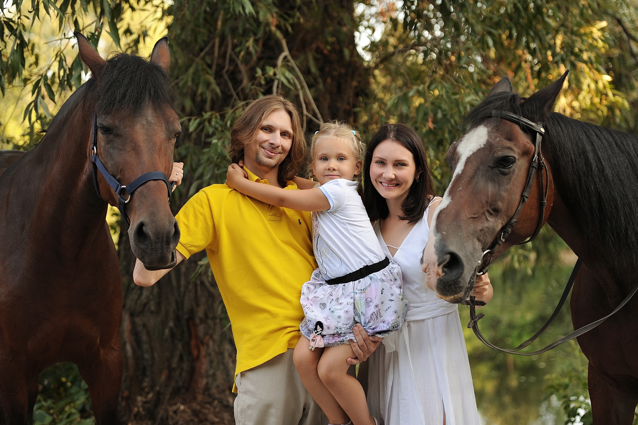 Семейная фотосессия с лошадьми. Свадебный и семейный фотограф в Самаре Головань Наталья