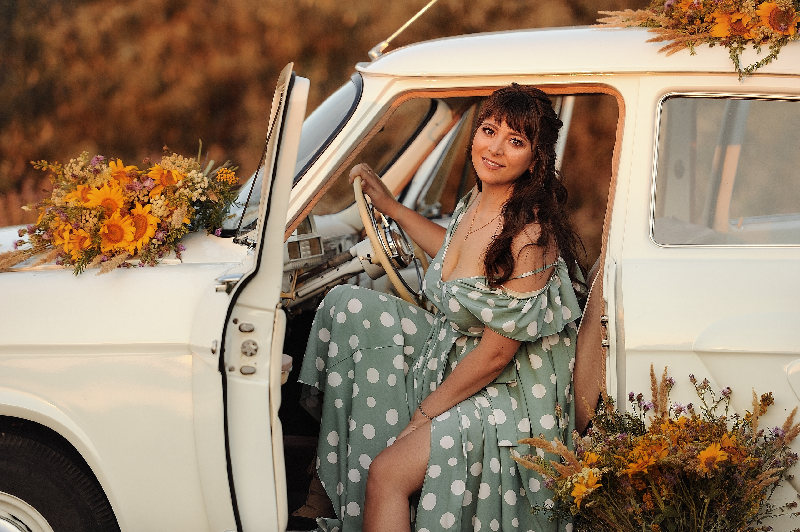 Наталья. (фотосессия с ретро машиной). Свадебный и семейный фотограф в Самаре Головань Наталья