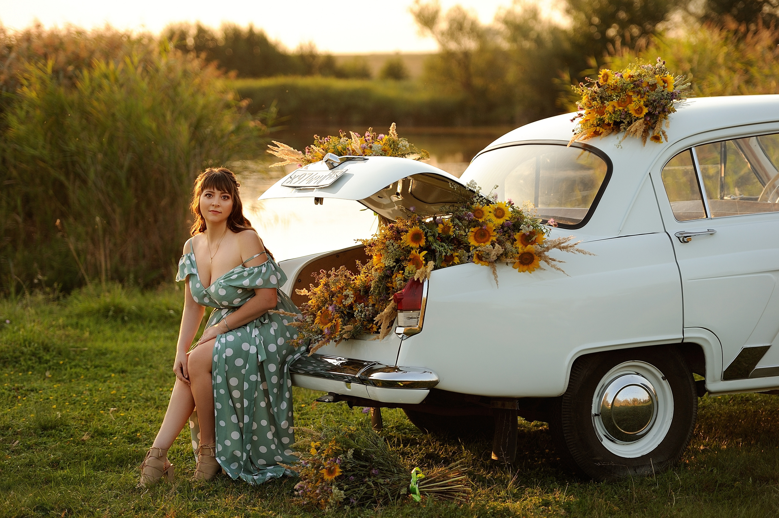 Наталья. (фотосессия с ретро машиной). Свадебный и семейный фотограф в Самаре Головань Наталья