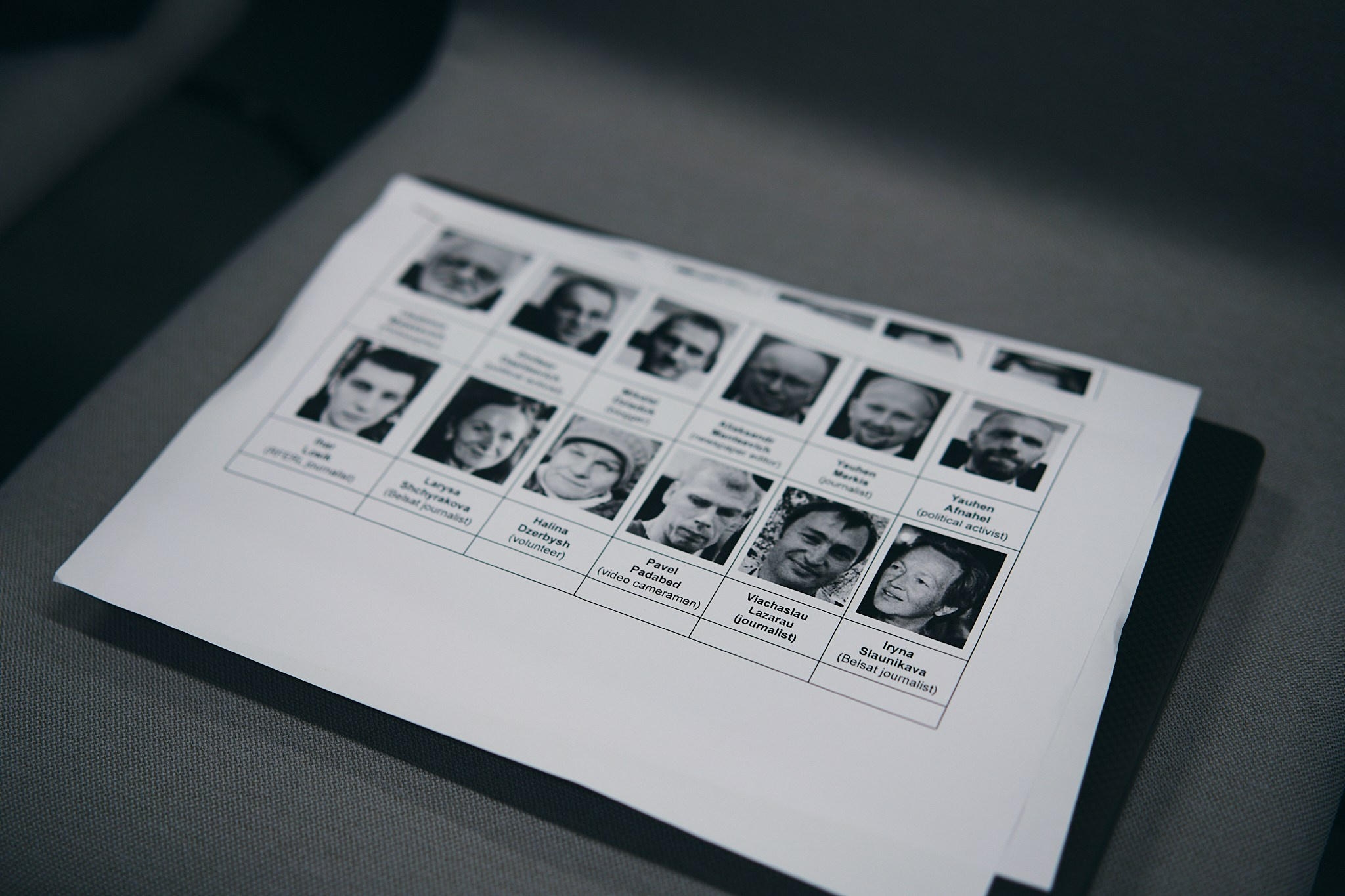 Press conference with Sviatlana Tsikhanouskaya and released political prisoners. Photographer in Vilnius